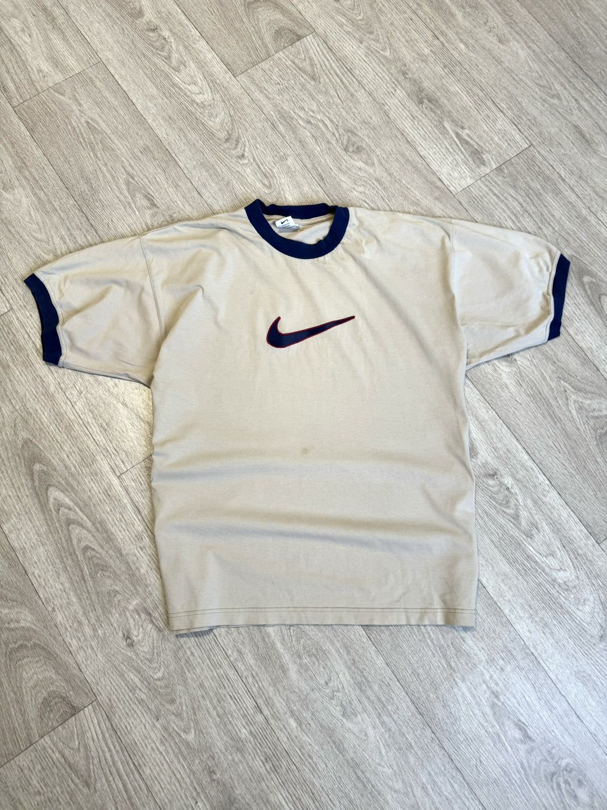 Nike × Vintage 🔷Vintage Nike Big swoosh T-shirt 90s🔷 Size US L / EU 52-54 / 3 - 1 Thumbnail
