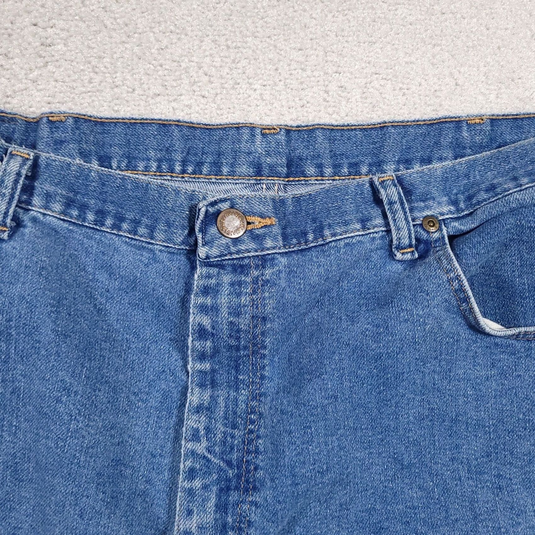Wrangler Wrangler Denim Jean Shorts Mens 42 Raw Hem 9" Inseam Blue Casual Workwear Outdoor American Size US 42 / EU 58 - 3 Thumbnail