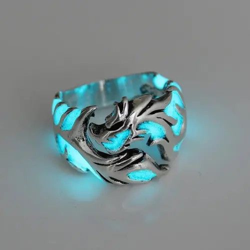 Other Adjustable Blue Luminous Dragon Ring Size ONE SIZE - 2 Thumbnail