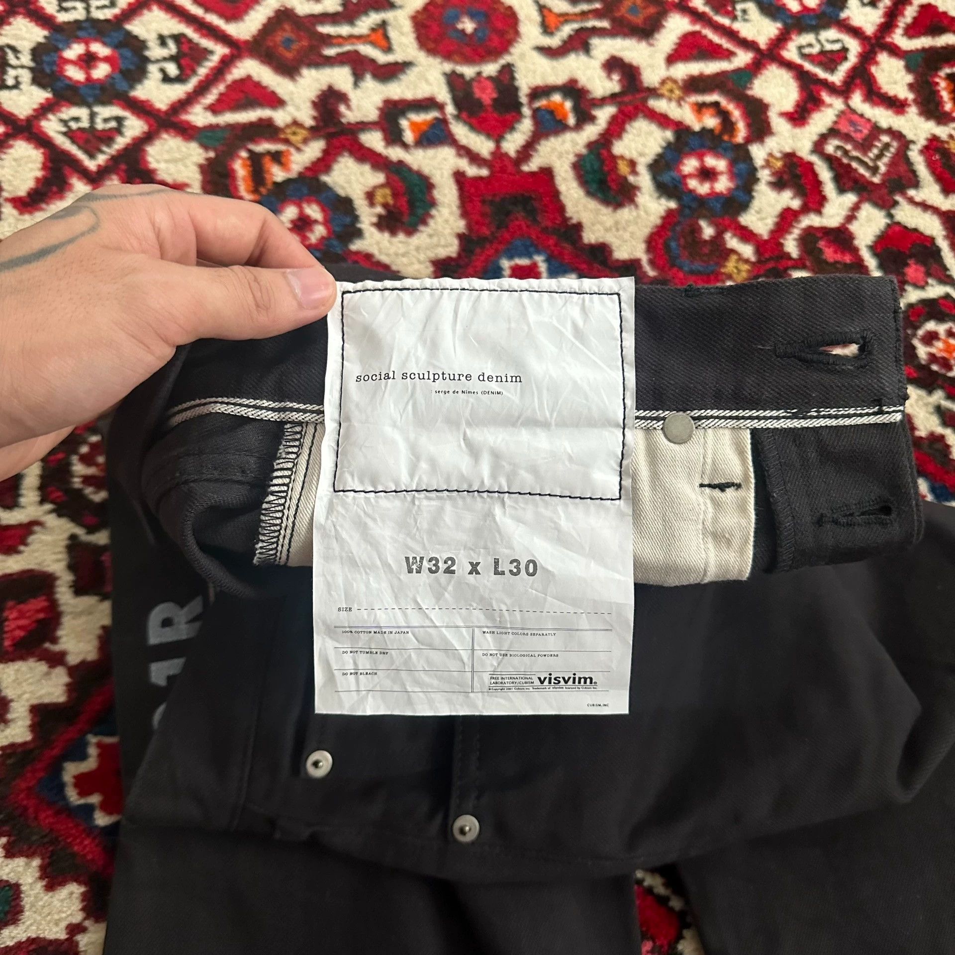 Visvim visvim 23ss 01 CMYK Black jeans W32/L30 Size US 32 / EU 48 - 5 Thumbnail