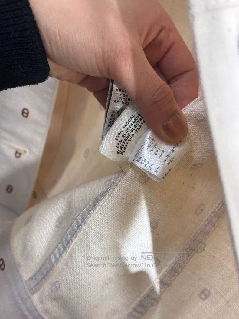 Hermes Hermes White Pig Nose Logo Denim Jacket Size XXS / US 00 / IT 34 - 4 Thumbnail