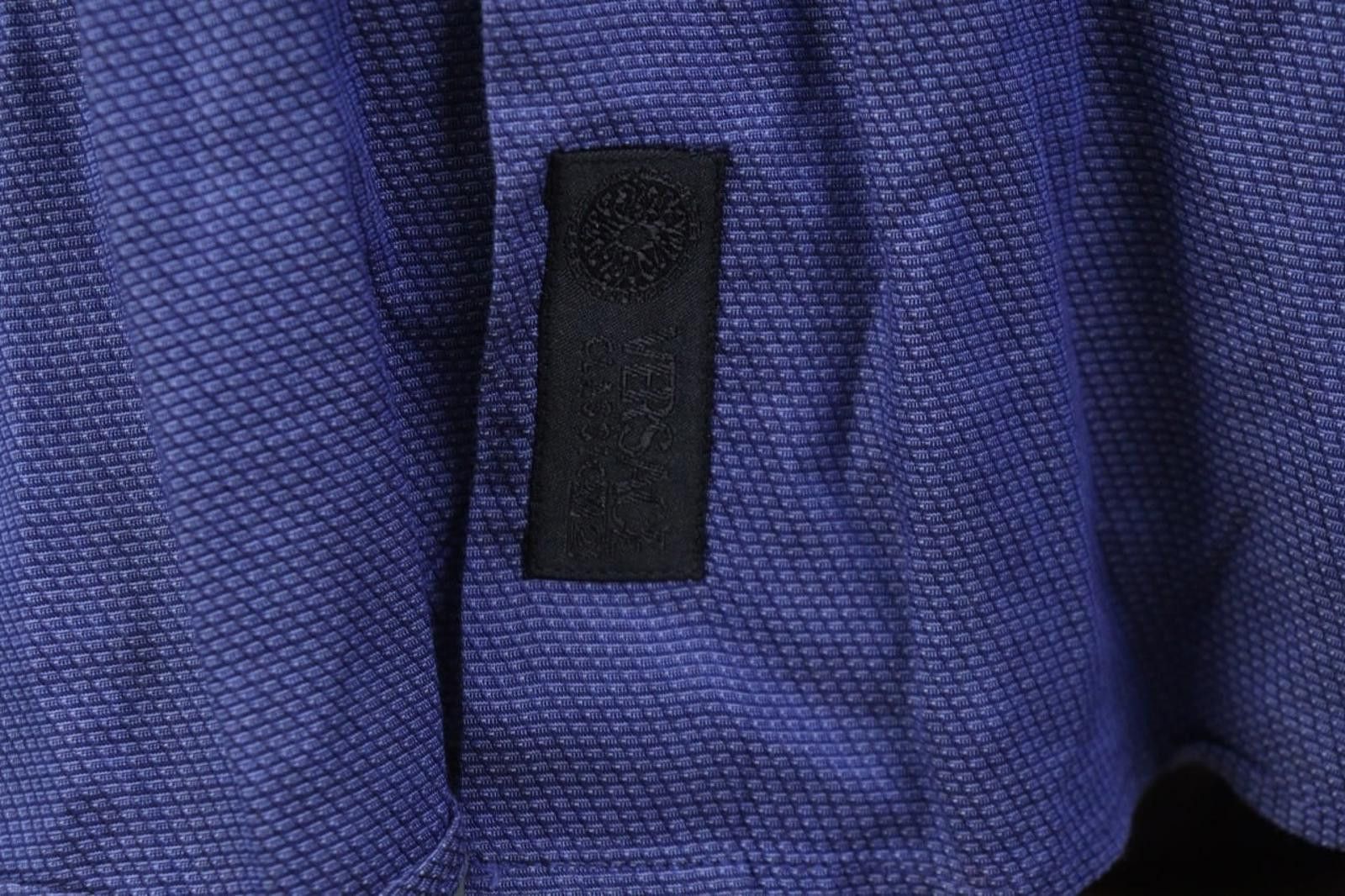 Versace Versace Blue Cotton Collared Formal Dress Shirt Size 39 Size 38R - 6 Thumbnail