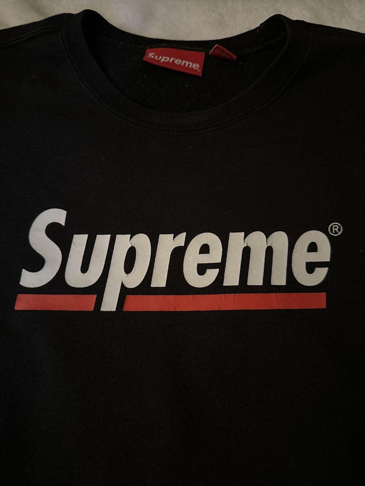 Supreme Supreme SS20 Underline Crewneck in Black Size US M / EU 48-50 / 2 - 2 Thumbnail