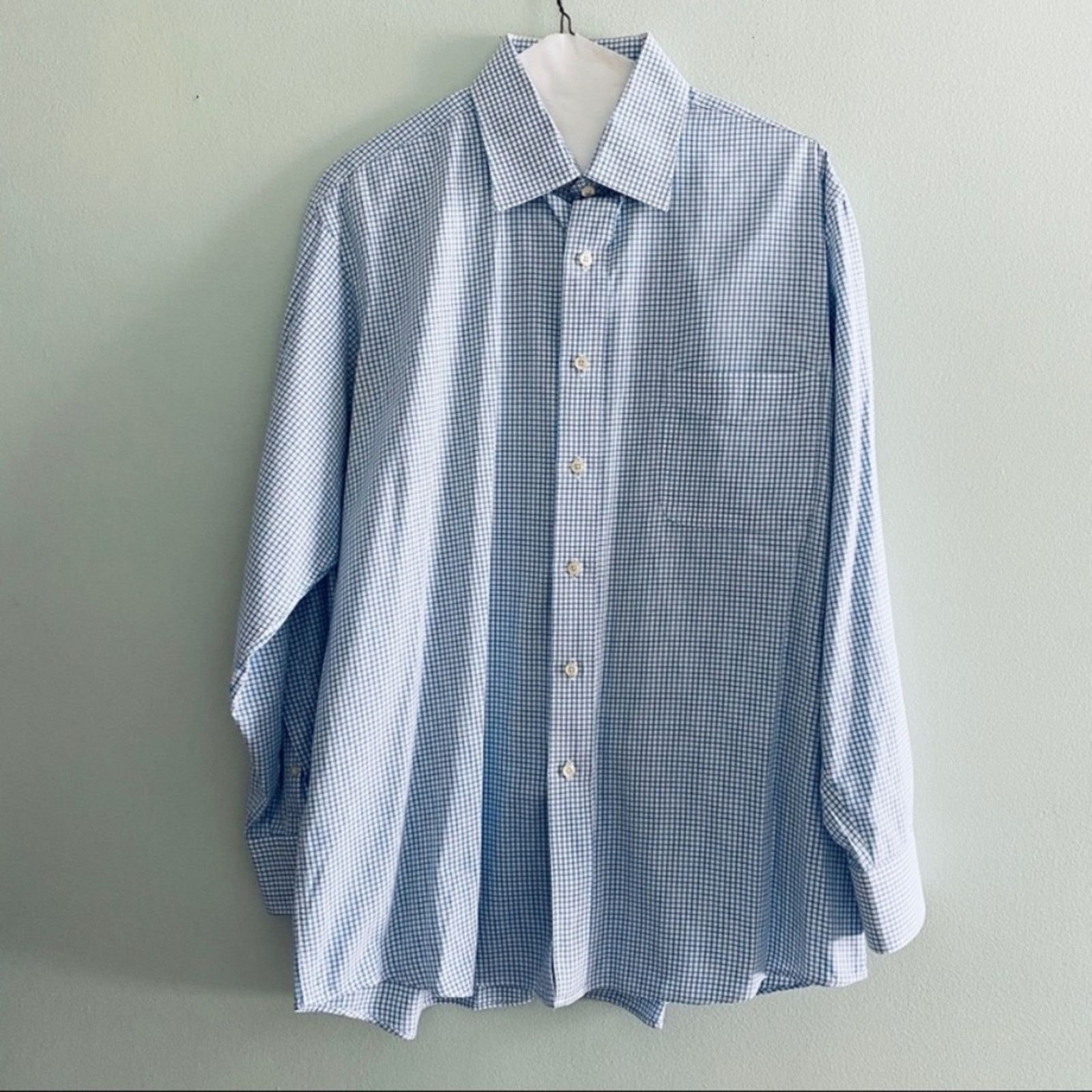 Barneys New York Barney’s blue gingham button down Size US M / EU 48-50 / 2 - 2 Thumbnail