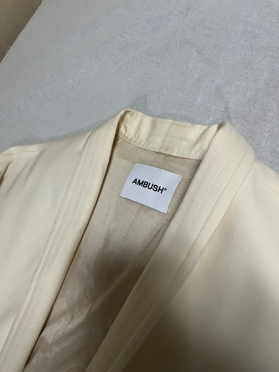 Ambush Design Kimono strap blazer jacket / ivory cream Size 48R - 2 Thumbnail