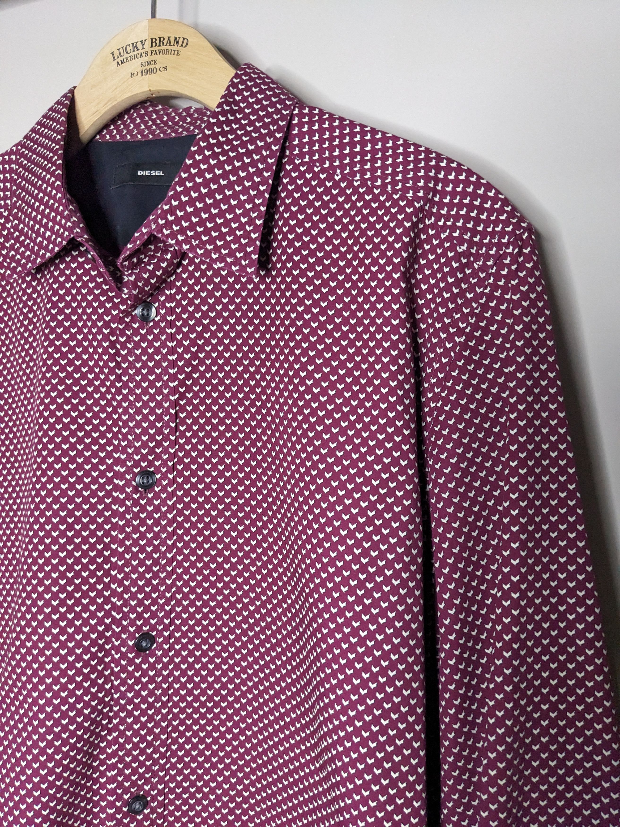 Diesel Diesel Button Up Shirt Mens Large Long Sleeve Geometric Y2K Size US L / EU 52-54 / 3 - 1 Thumbnail