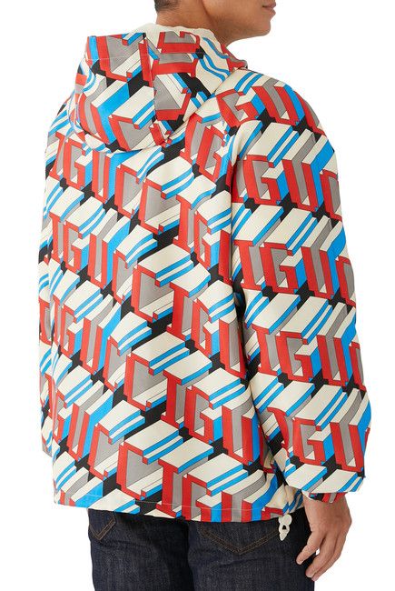 Gucci o1s1wg110225 Pixel Print Nylon Jacket in Multicolor Size US XXL / EU 58 / 5 - 2 Thumbnail