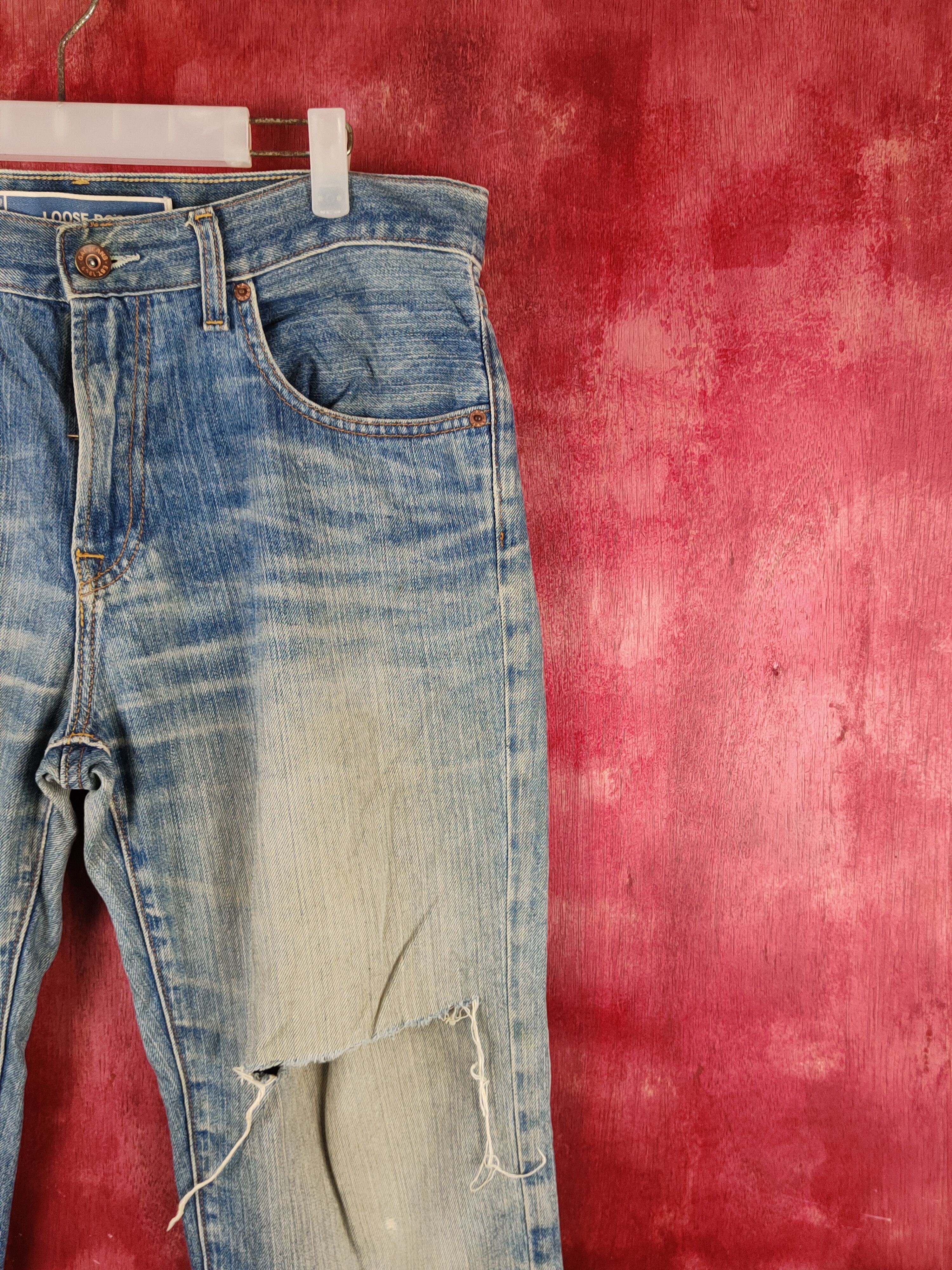 Gap Gap Dark Blue Faded Distressed Ripped Jeans #S2244 Size US 33 - 5 Thumbnail