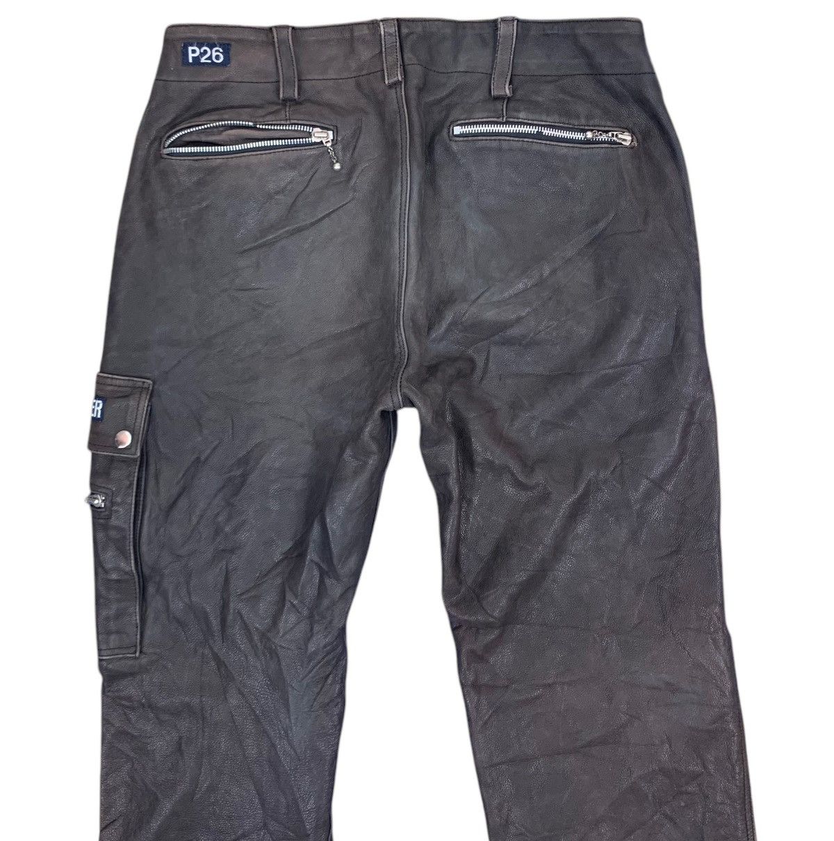 If Six Was Nine VINTAGE JIMSINN TOKYO PUNKER LEATHER PANT Size US 32 / EU 48 - 7 Thumbnail