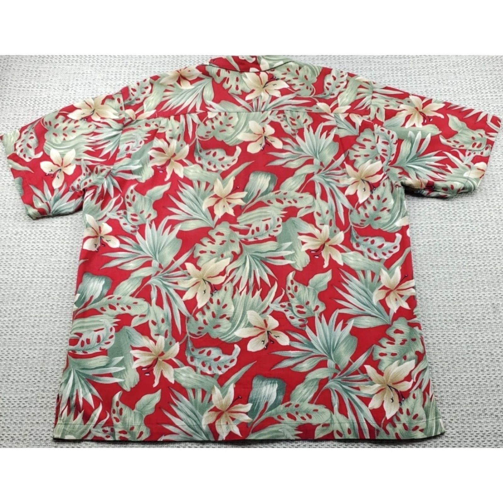 ALOHAS VINTAGE Waterstone Hawaiian Shirt Mens L Red Floral Aloha Button-Up Short Sleeve Casual Vintage Size US L / EU 52-54 / 3 - 6 Thumbnail