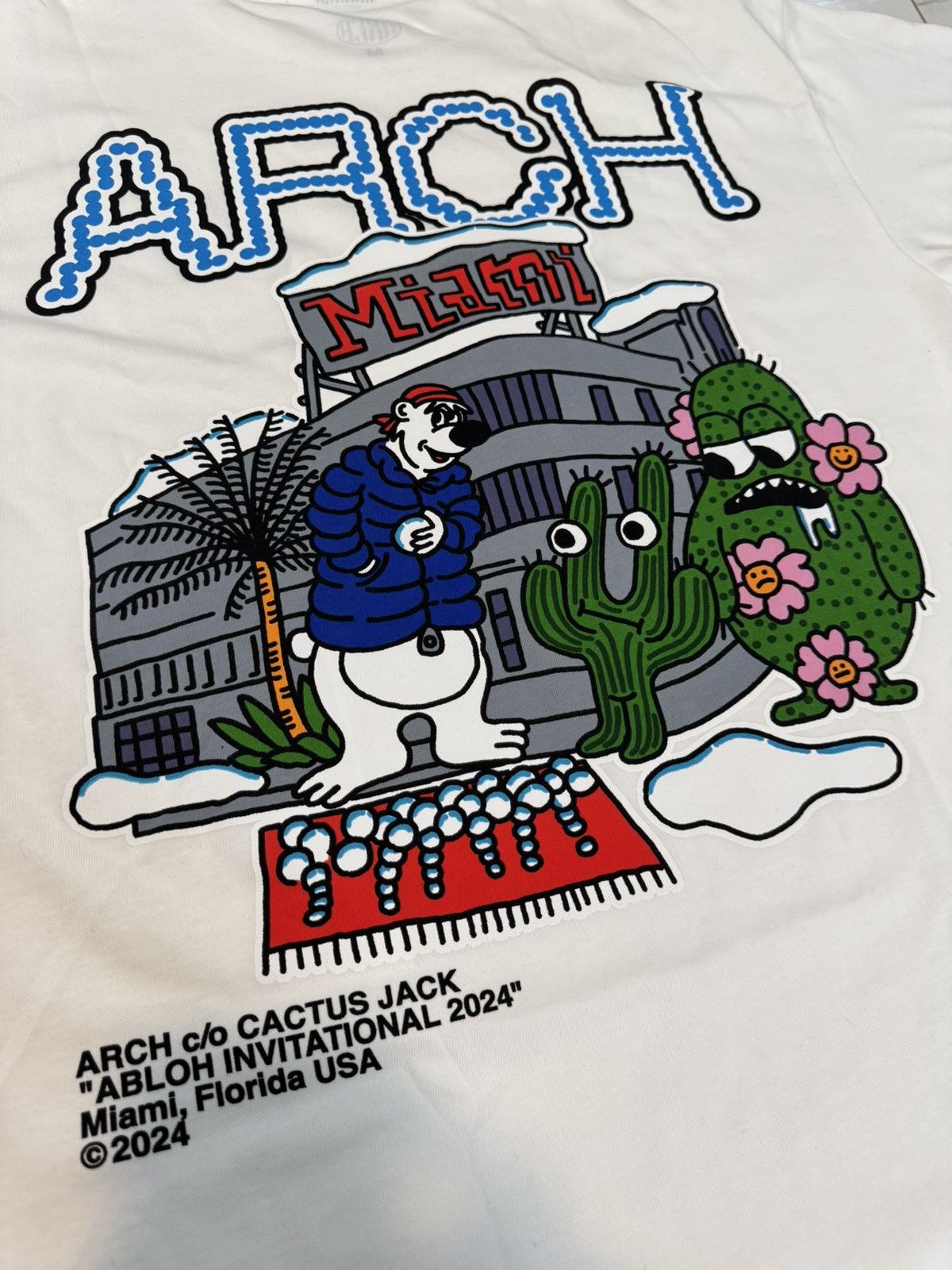 Travis Scott × Virgil Abloh Virgil Abloh Cactus Jack Arch Invitational Miami Tee Size US M / EU 48-50 / 2 - 3 Thumbnail