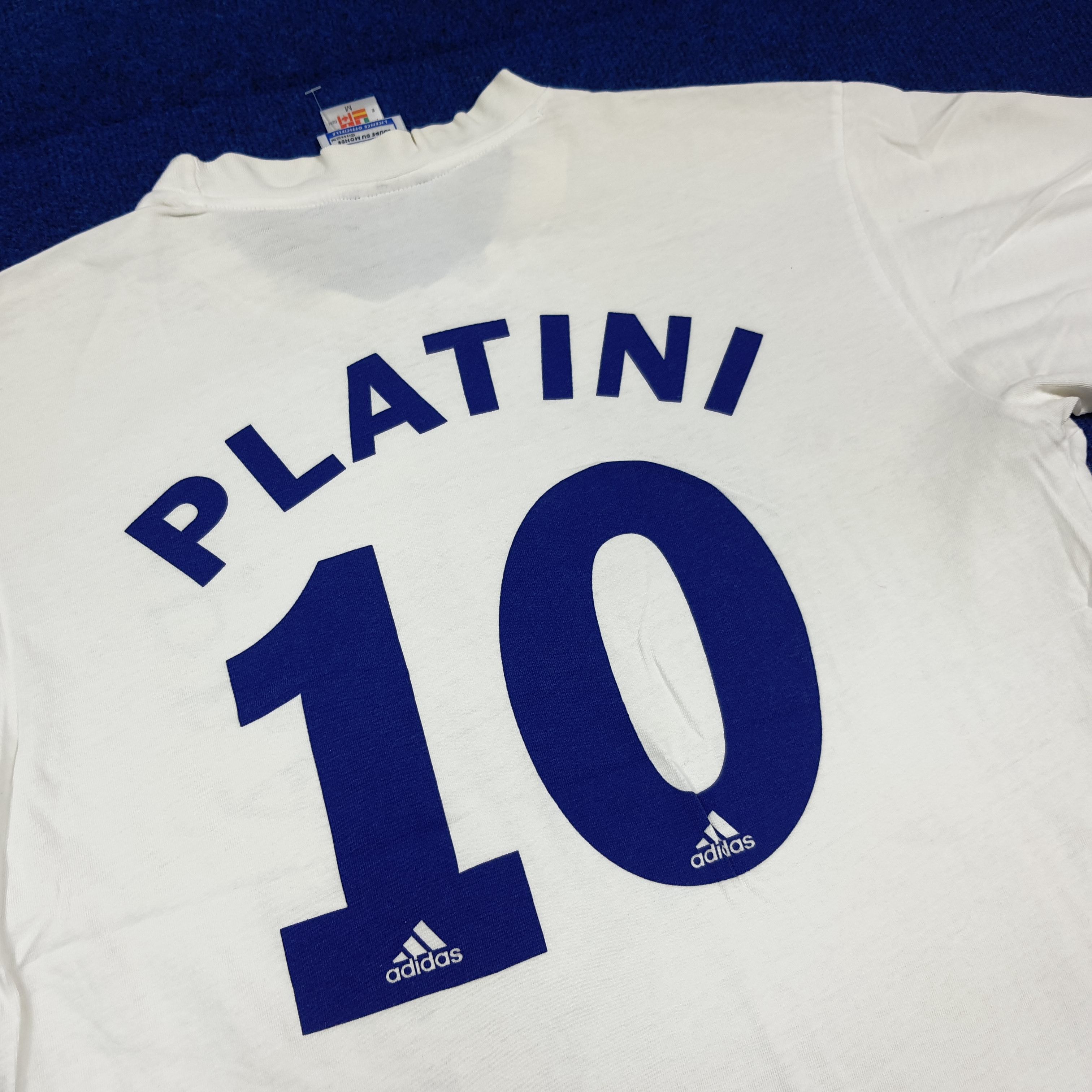 Adidas Vintage 90s Adidas Michel Platini France Tshirt C294N19 Size US M / EU 48-50 / 2 - 4 Thumbnail