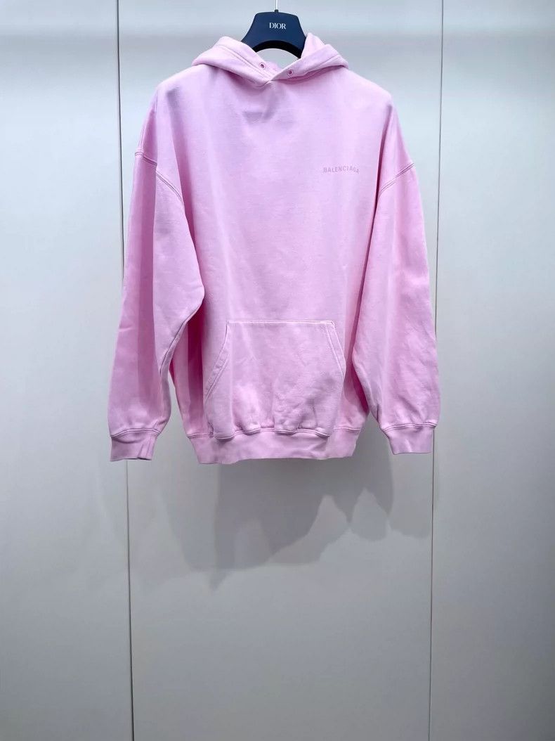 Balenciaga Balenciaga Pink Letter Hooded Sweatshirt Size US S / EU 44-46 / 1 - 1 Thumbnail