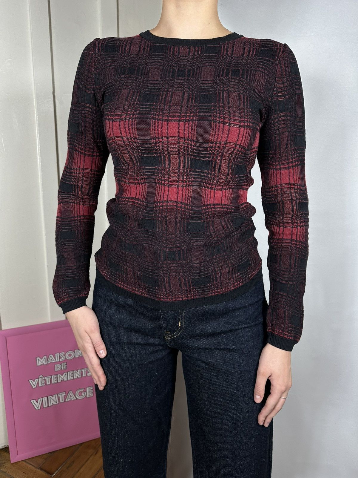 Missoni Missoni Top T-Shirt Check Pattern Size M / US 6-8 / IT 42-44 - 2 Thumbnail