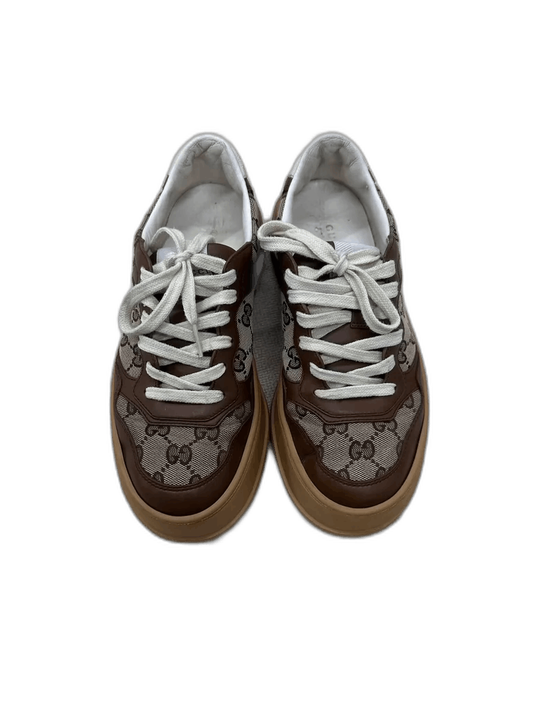 Gucci Gucci Brown Logo Sneakers Size 37.5 Size US 7.5 / EU 40-41 - 1 Thumbnail
