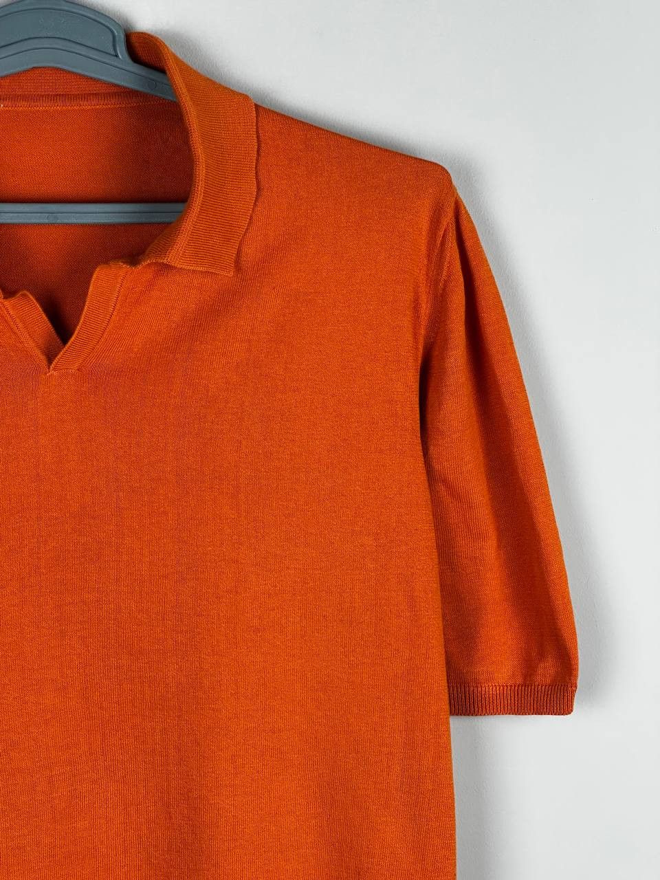 Alpha Studio Alpha Studio Luxury Camp Collar Orange Summer Polo Size US M / EU 48-50 / 2 - 6 Thumbnail