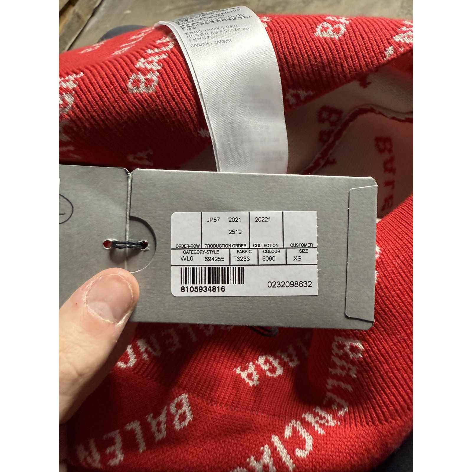 Balenciaga Balenciaga White Red Knit Sweater New XS Size US XS / EU 42 / 0 - 7 Thumbnail