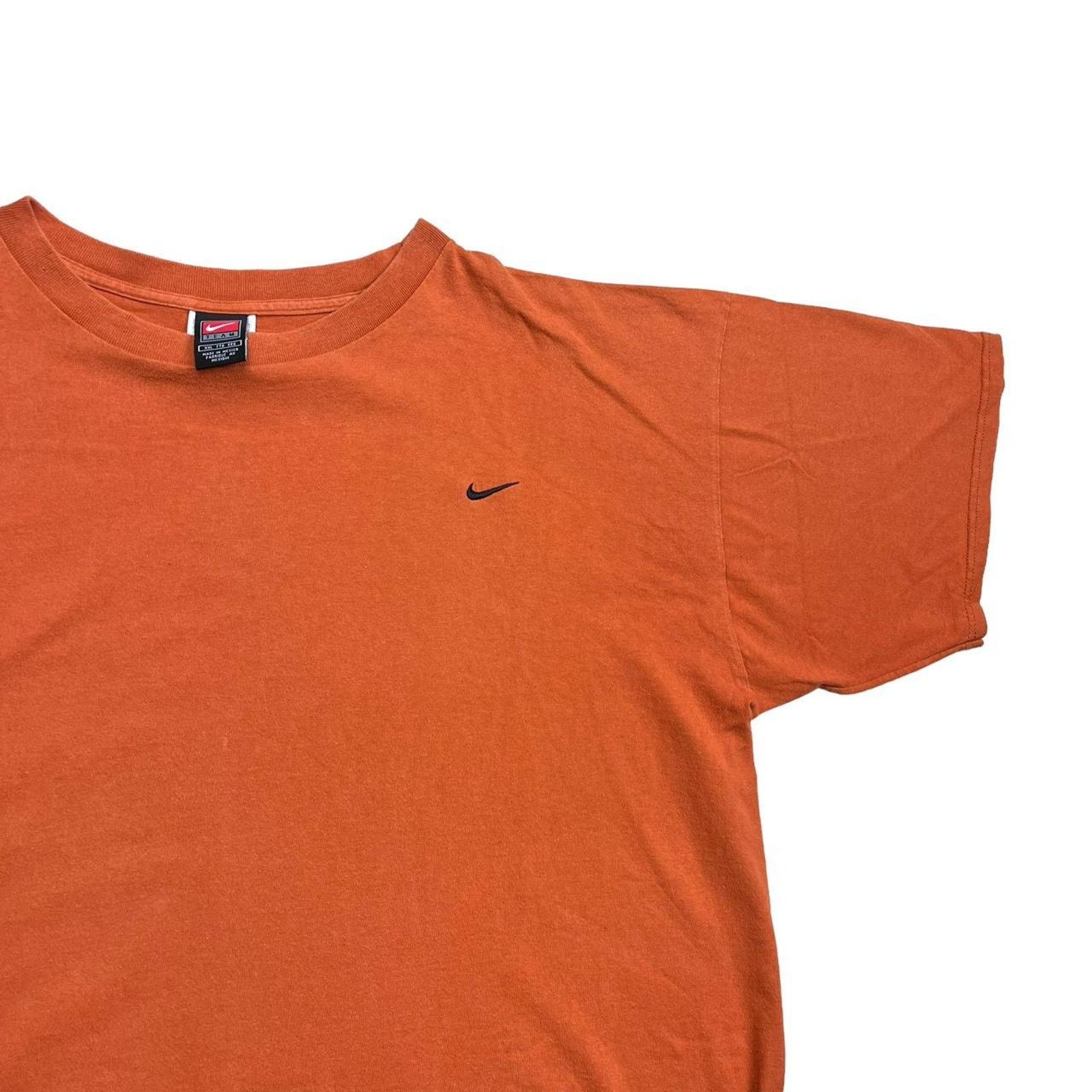Nike Vintage Y2K Burnt Orange Nike Check T Shirt Size US XXL / EU 58 / 5 - 5 Thumbnail