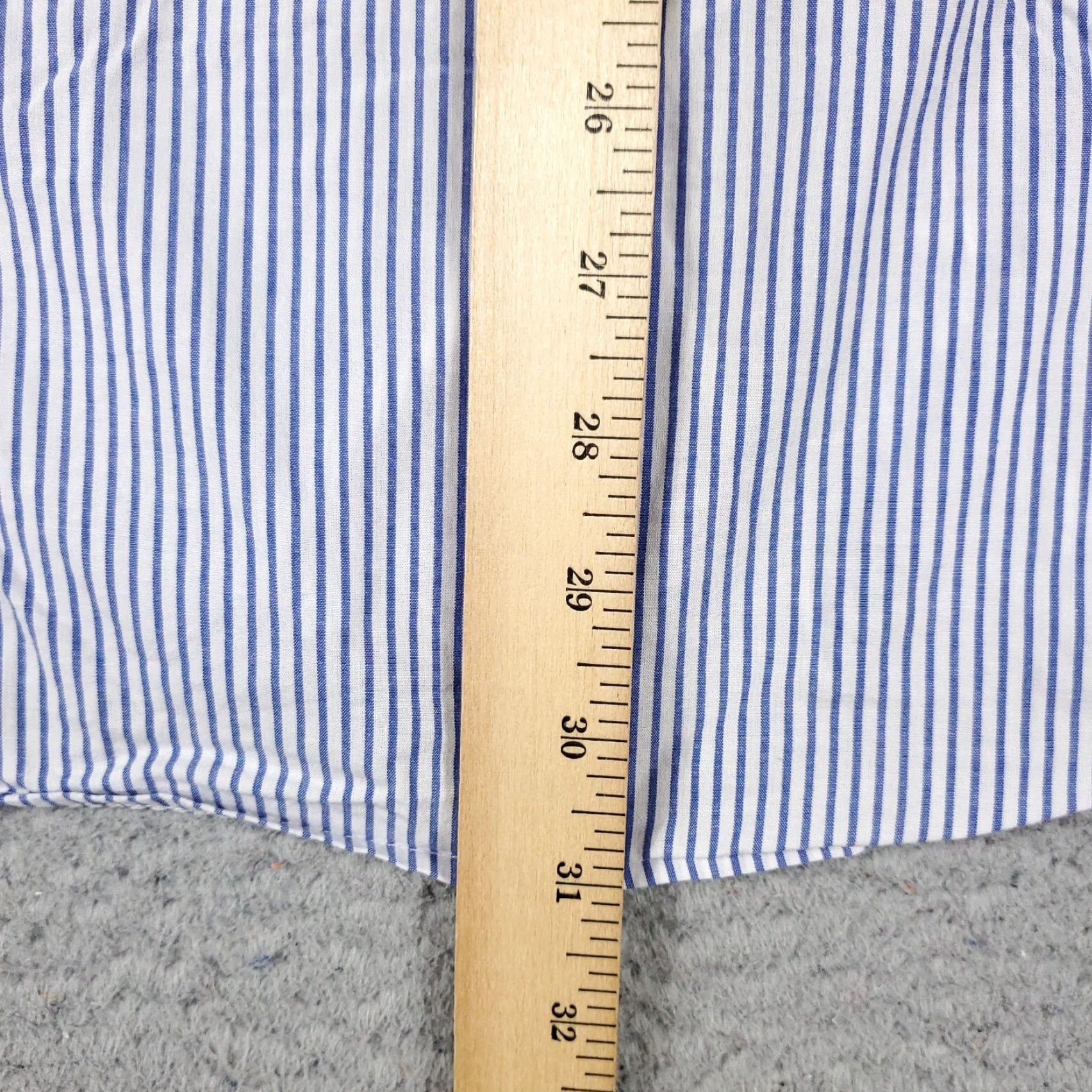 Tommy Hilfiger Tommy Hilfiger Button-Up Shirt Mens XL Blue White Striped Long Sleeve Regular Fit Size US XL / EU 56 / 4 - 6 Thumbnail