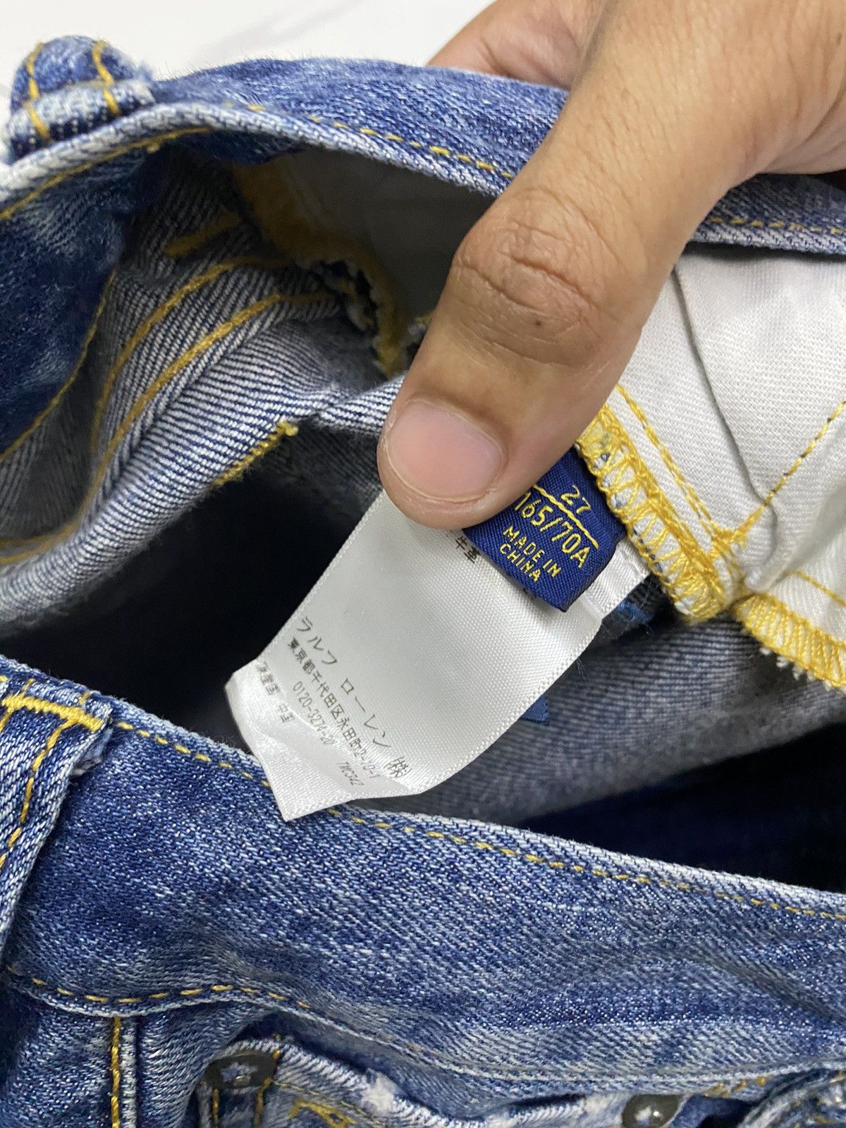 Polo Ralph Lauren POLO RALPH LAUREN DISTRESSED SLIM FIT DENIM JEANS Size US 28 / EU 44 - 13 Thumbnail