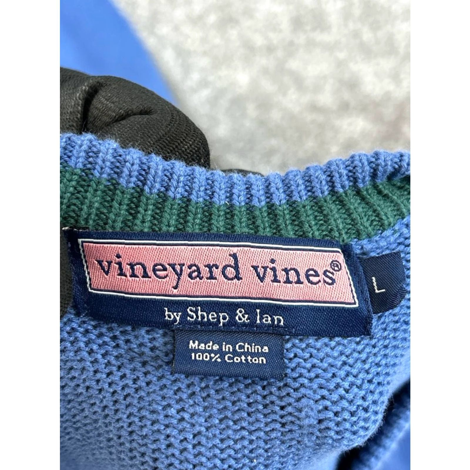 Vineyard Vines Vineyard Vines Sweater Mens Large Blue Cotton Knit Pullover Size US L / EU 52-54 / 3 - 3 Thumbnail