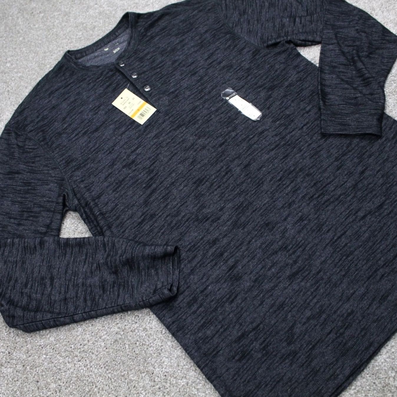 Haggar Haggar Shirt Mens Small Gray Polyester/Cotton Long Sleeve Henley NWT Size US S / EU 44-46 / 1 - 7 Thumbnail