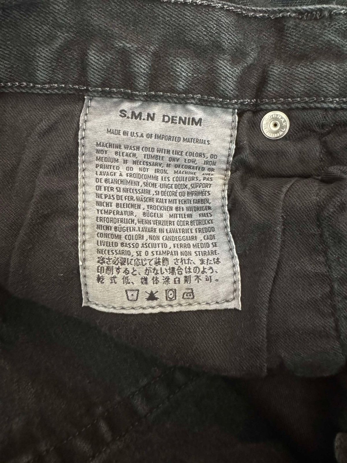 Vintage S.M.N. Studio Black Rock Finn Tapered Slim Jeans Size US 31 - 4 Thumbnail