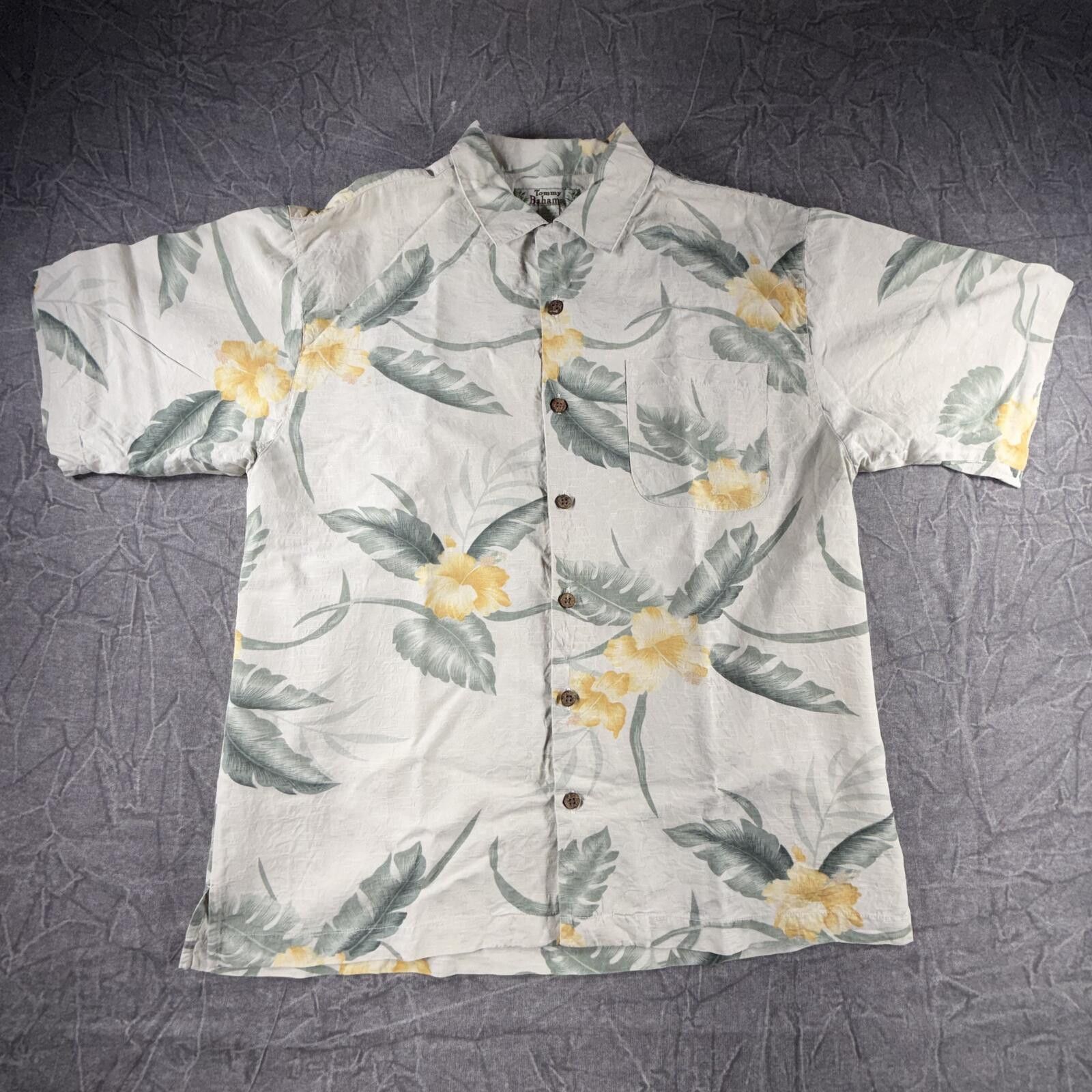 Tommy Bahama Tommy Bahama Shirt Men's M Green Beige Vintage Silk Size US M / EU 48-50 / 2 - 1 Thumbnail