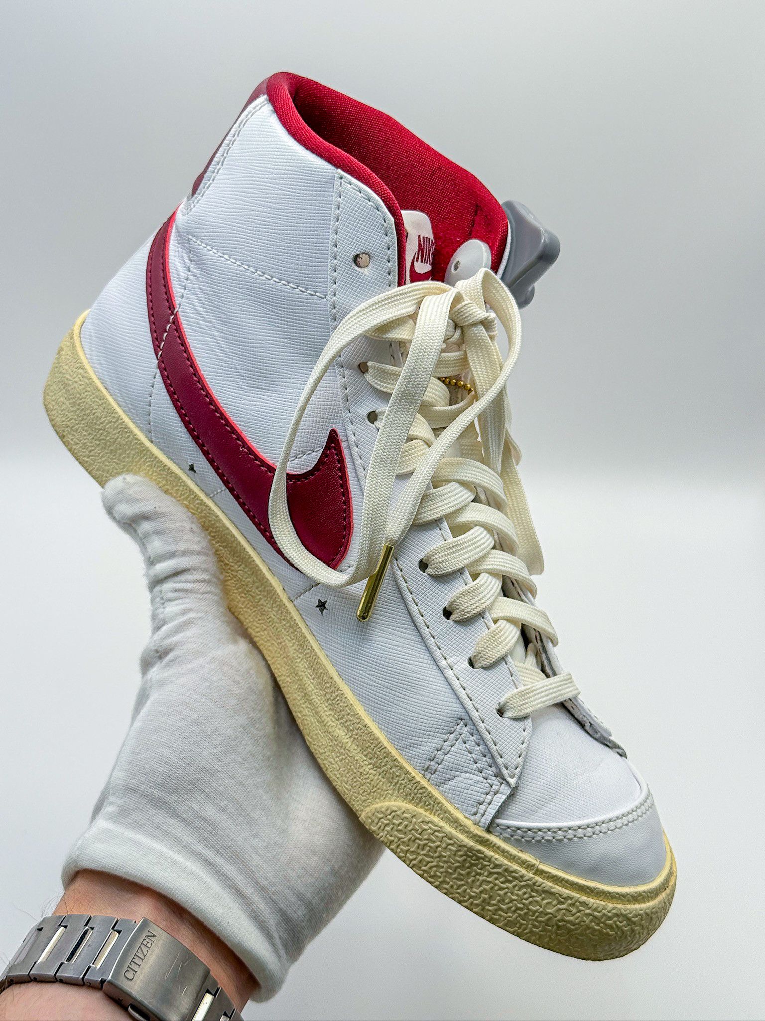 Nike Nike Blazer Mid 77 SE White Red Sneakers Size US 8 / IT 38 - 6 Thumbnail