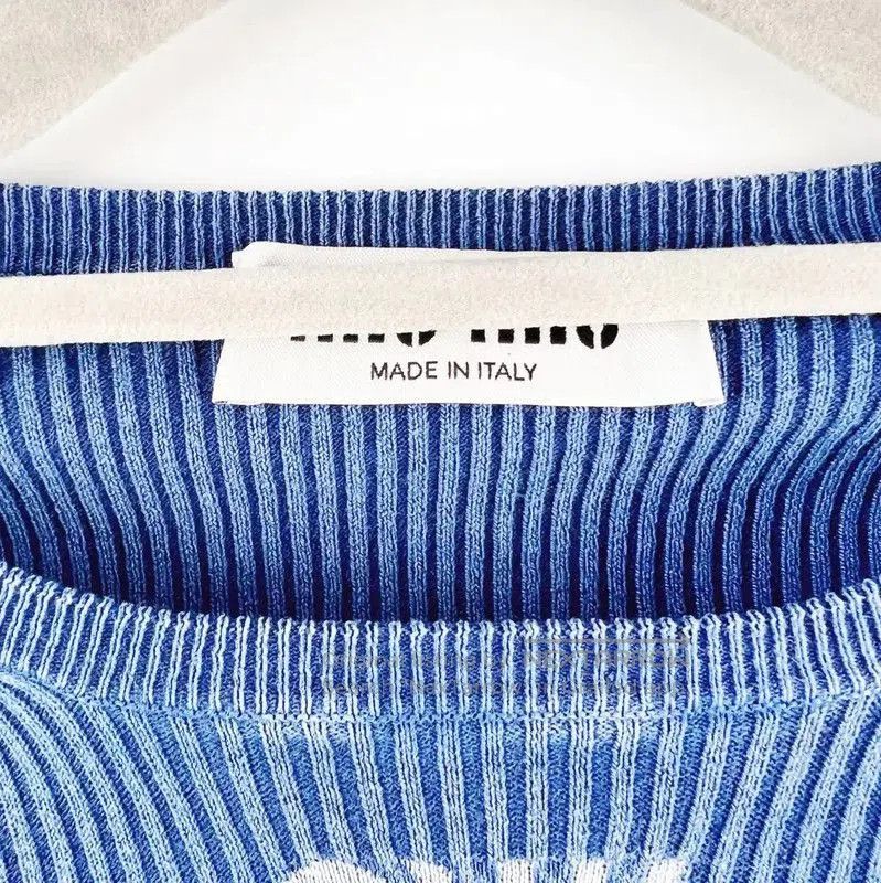 Miu Miu Miu Miu Blue Cotton Women's T-Shirt . Size M / US 6-8 / IT 42-44 - 2 Thumbnail