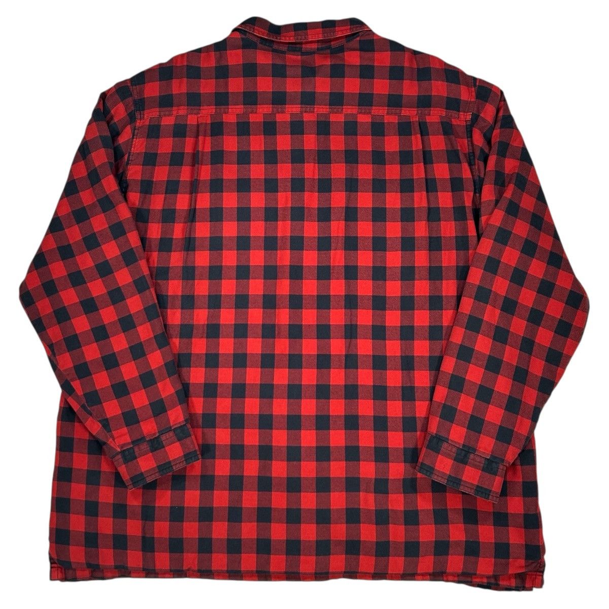 L.L. Bean VTG L.L. Bean Red & Black Plaid Thermal Lined Flannel Shirt Size US XL / EU 56 / 4 - 2 Thumbnail