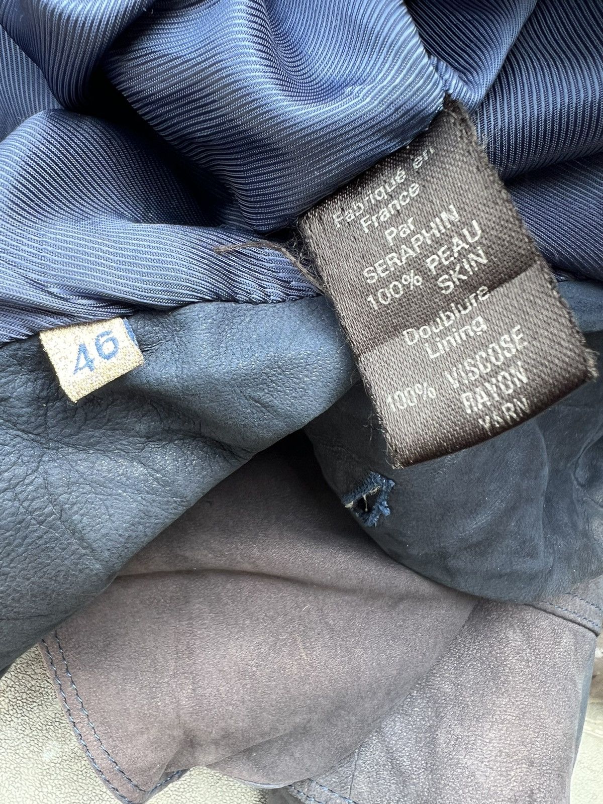 SERAPHIN Seraphin France Distress Sun Fade Oversize Leather Jacket Size US S / EU 44-46 / 1 - 25 Thumbnail