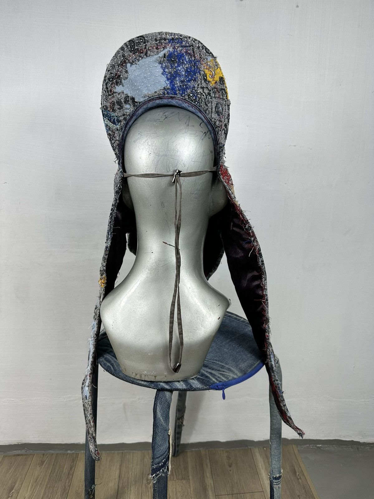 Handmade Custom Made Distressed Paisley patchwork 2 way Mask/hats Size ONE SIZE - 9 Thumbnail
