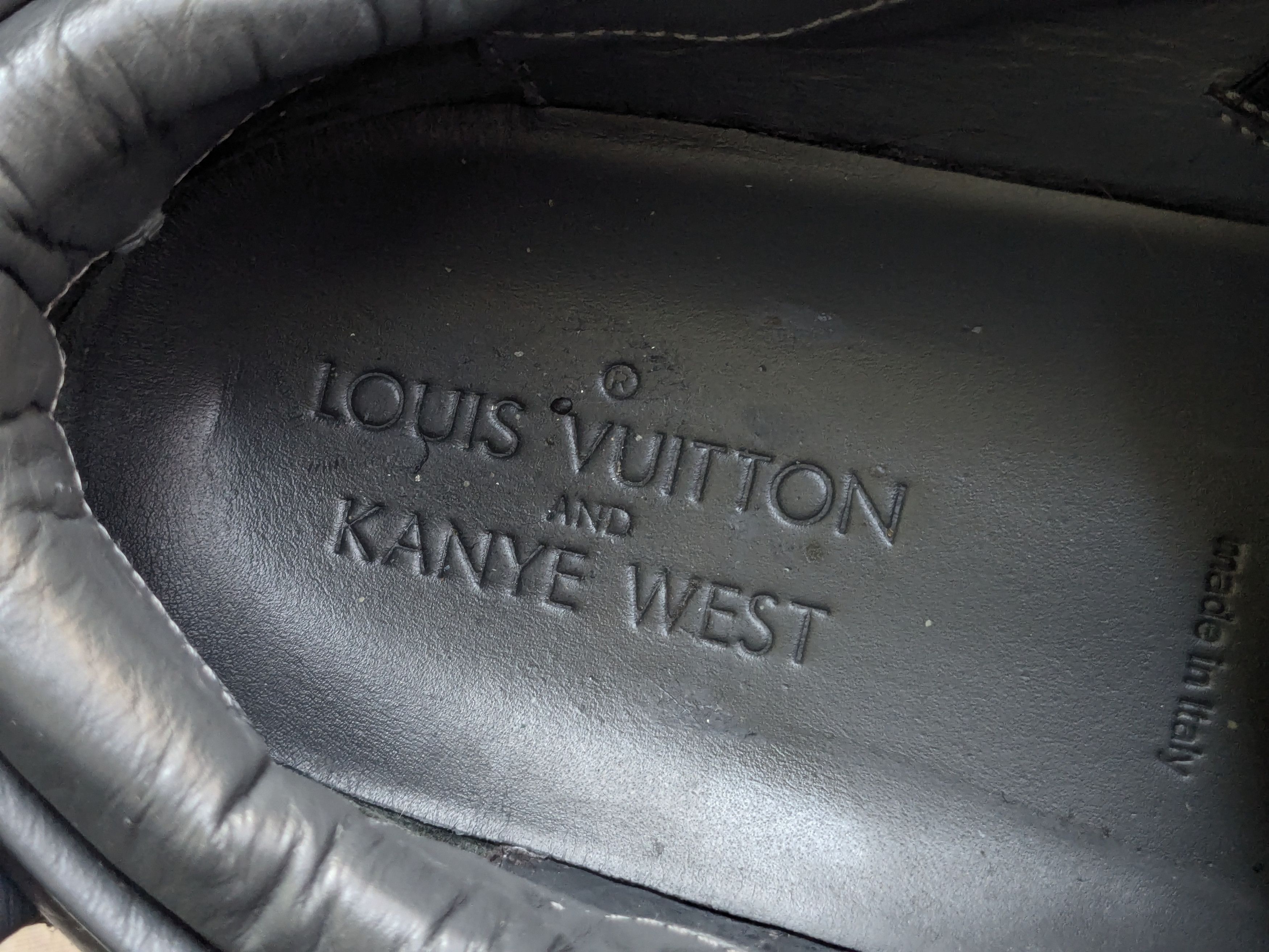 Kanye West × Louis Vuitton Louis Vuitton Dons Kanye West Gray Leather Low Tops 11 Size US 11 / EU 44 - 11 Thumbnail