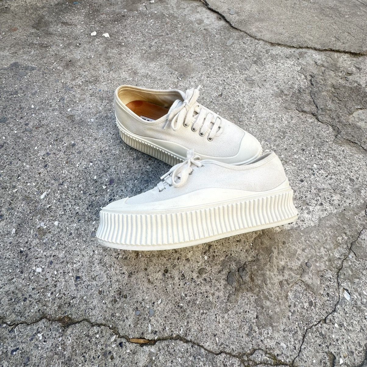 Jil Sander Jil Sander Rice Platform Canvas Sneakers Size US 9 / IT 39 - 2 Thumbnail