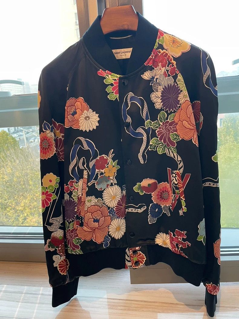 Saint Laurent Paris Saint Laurent Paris Flower printed jacket-2506 Size US S / EU 44-46 / 1 - 2 Thumbnail