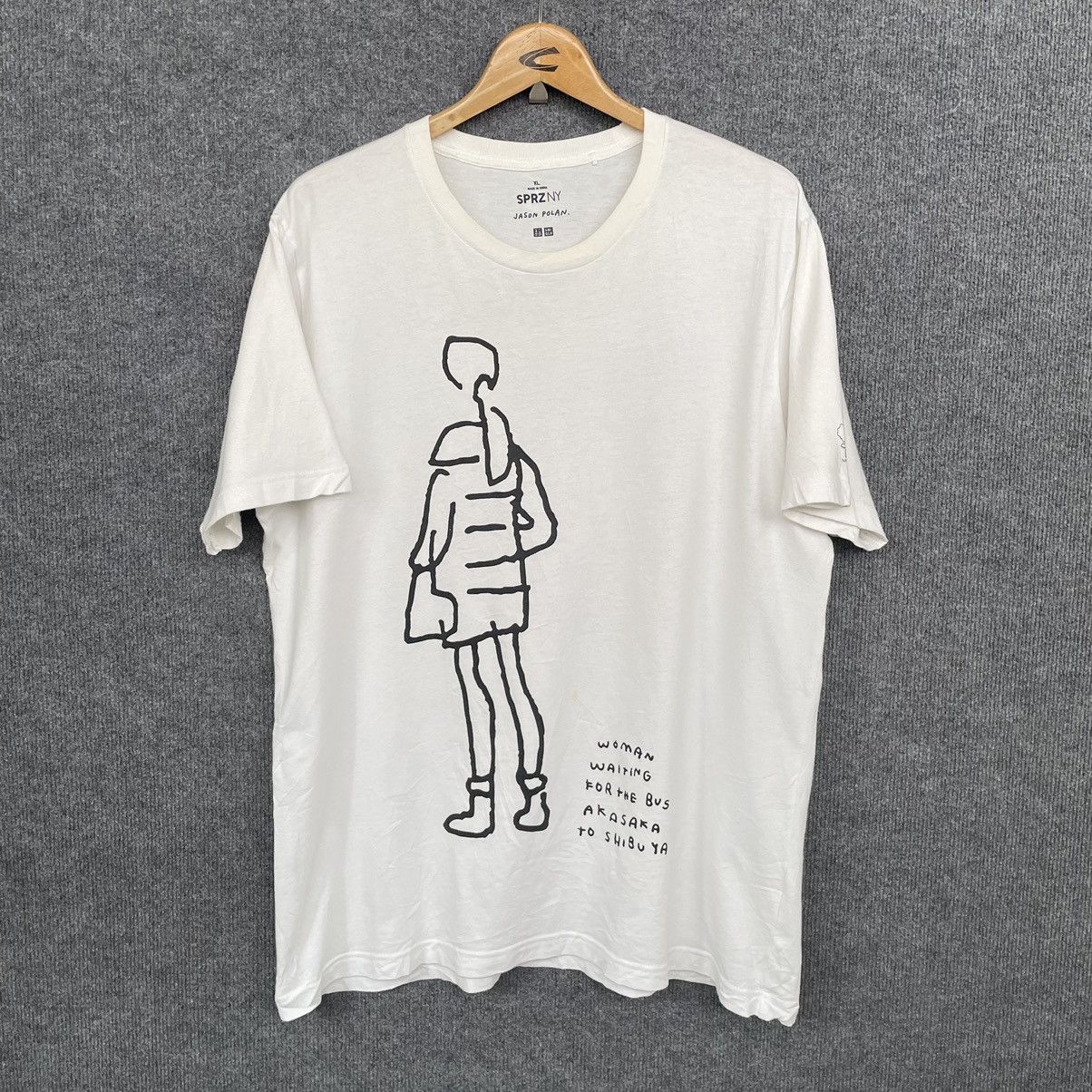 Japanese Brand Shibuya Crossing Artwork by Jason Polan Art T Shirt Size US XL / EU 56 / 4 - 5 Thumbnail