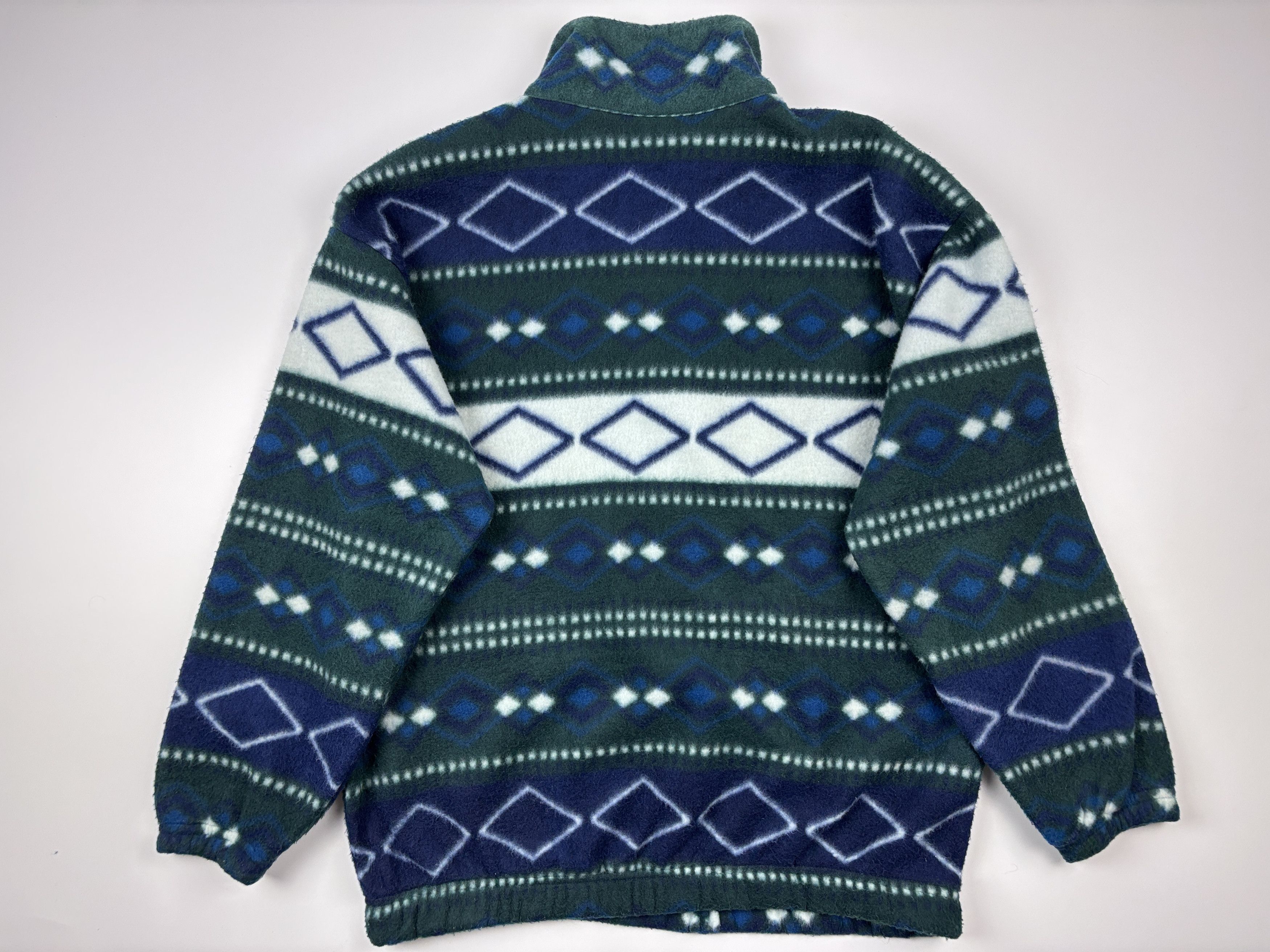 Polartec × Vintage 90s Adventure Abstract Fleece Sweater Geometric Pullover XL Size US XL / EU 56 / 4 - 4 Thumbnail