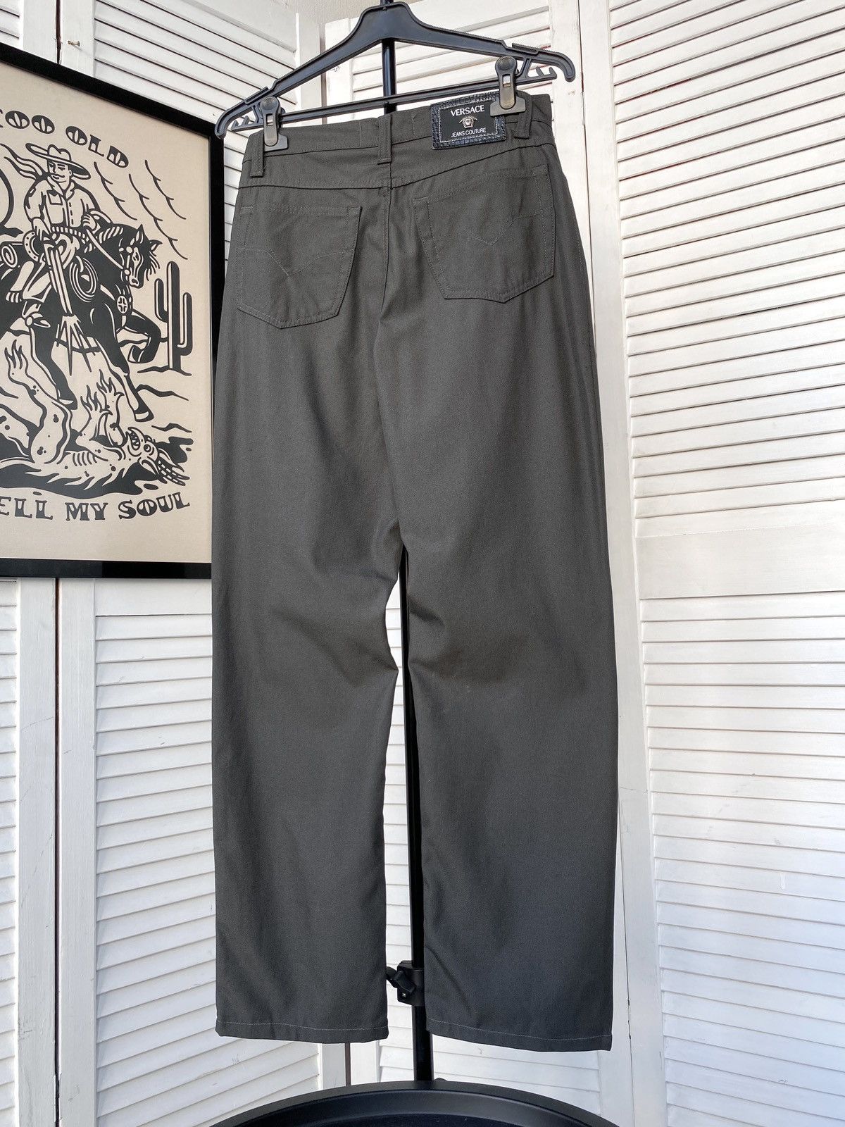 Versace × Versace Jeans Couture × Vintage Versace Gianni Versace Couture Medusa Patch Y2K Light Pants Size 30" / US 8 / IT 44 - 4 Thumbnail