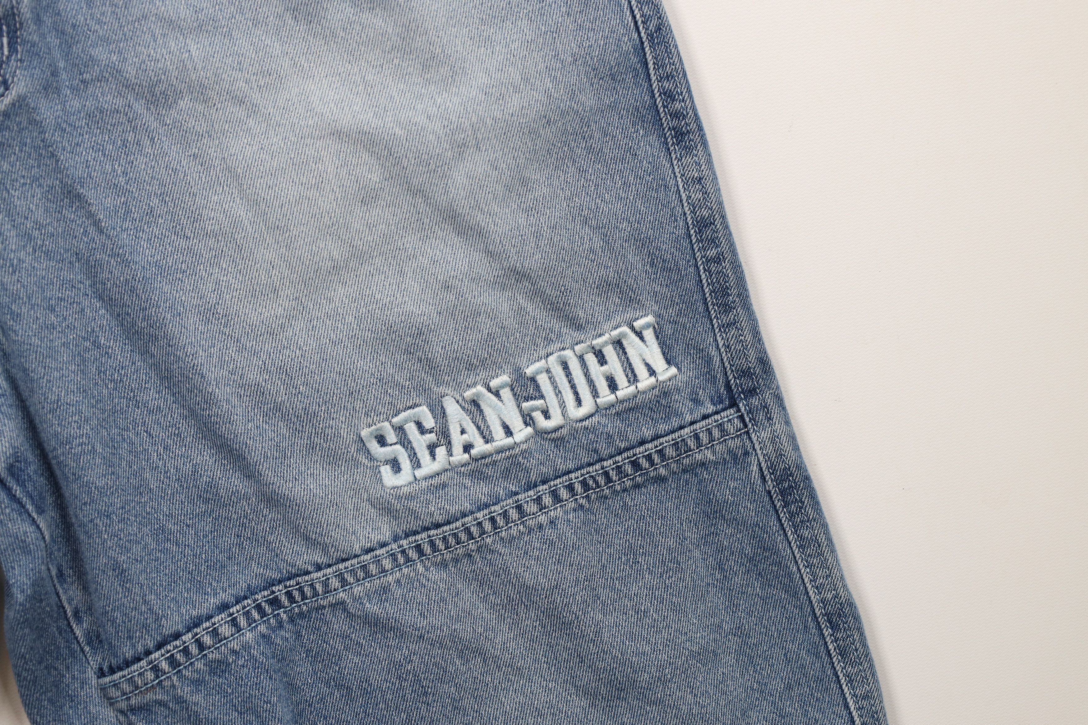 Vintage Vintage 90s Y2K Sean John Baggy Fit Denim Jean Shorts Size US 30 / EU 46 - 5 Thumbnail