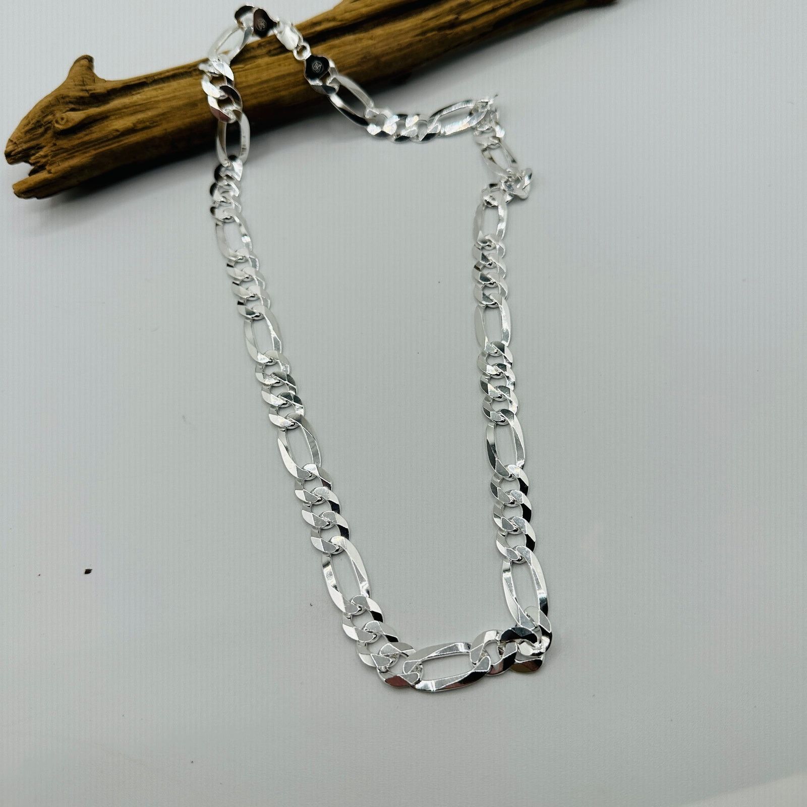 The Unbranded Brand Solid Sterling Silver Flat Figaro 24" Chain Size ONE SIZE - 1 Thumbnail