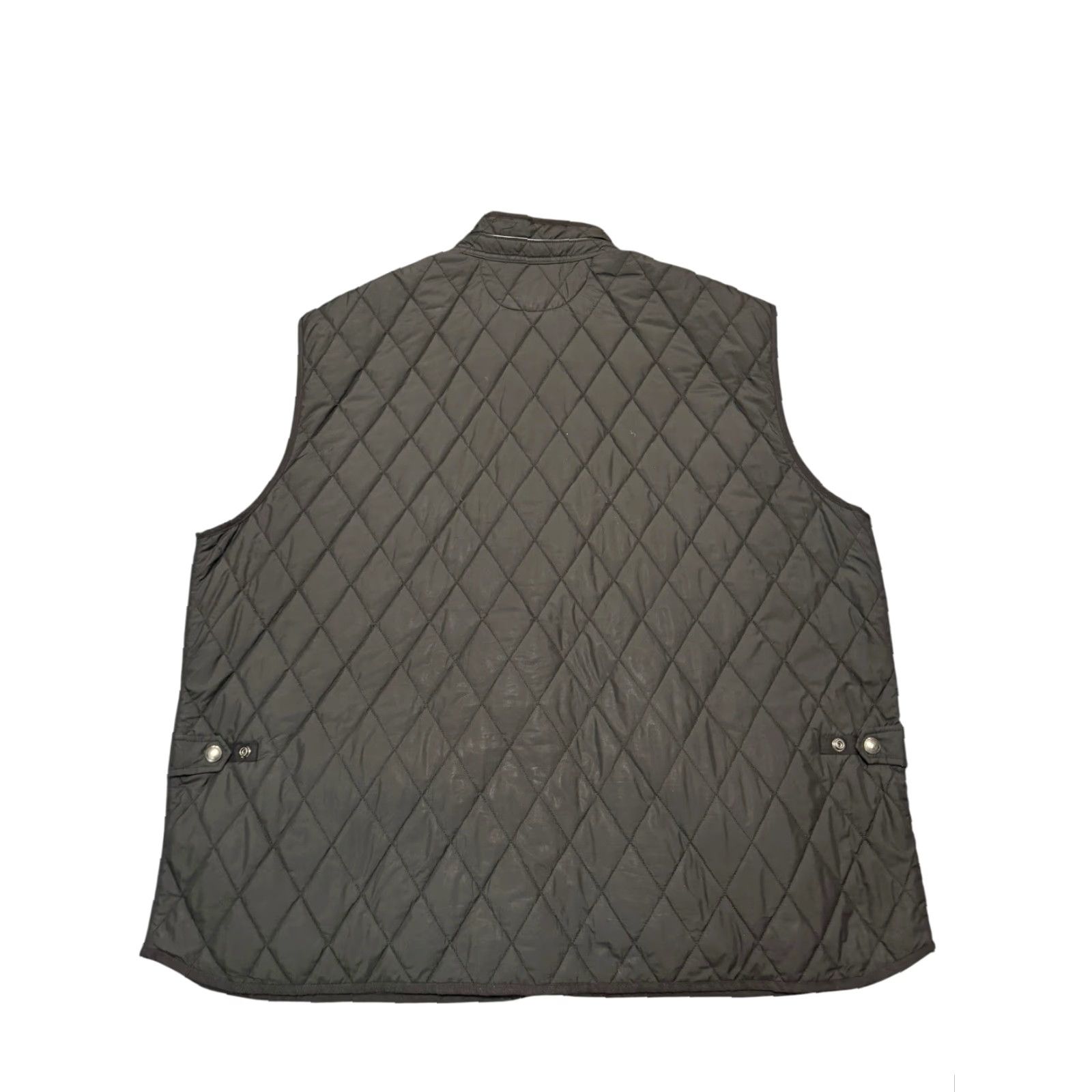 Polo Ralph Lauren VINTAGE Polo Ralph Lauren Quilted Combat Vest Black Leather Trim Mens 4XB Big & Tall Jacket Windbreaker Size US XXL / EU 58 / 5 - 6 Thumbnail