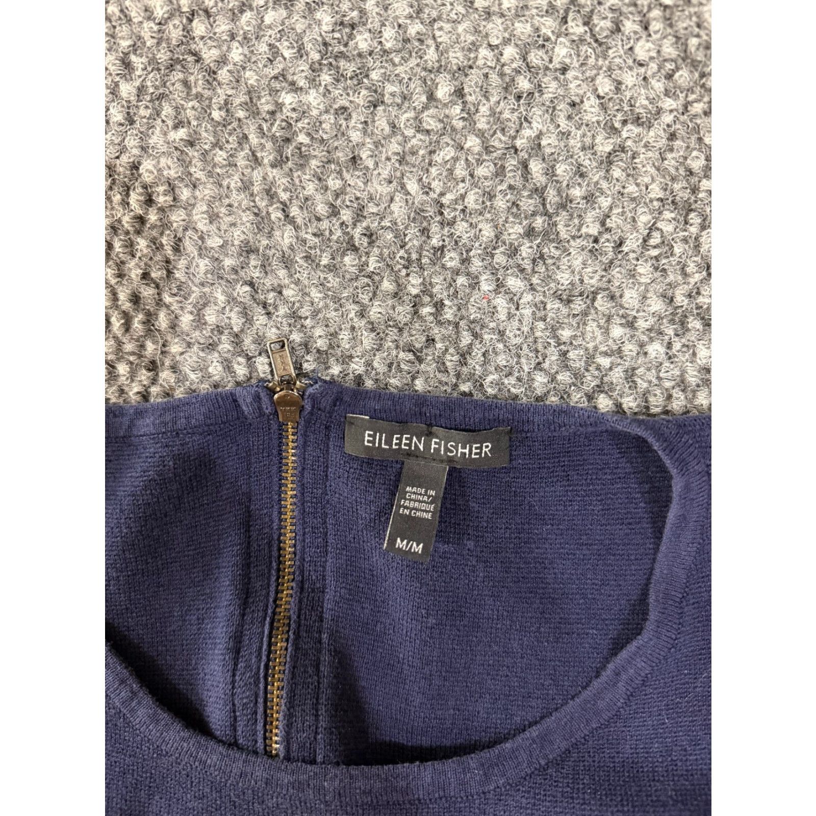 Eileen Fisher Eileen Fisher Sleeveless Top Womens Medium Blue Silk Cotton Knit Crew Neck Pullover Casual Tunic Size M / US 6-8 / IT 42-44 - 2 Thumbnail