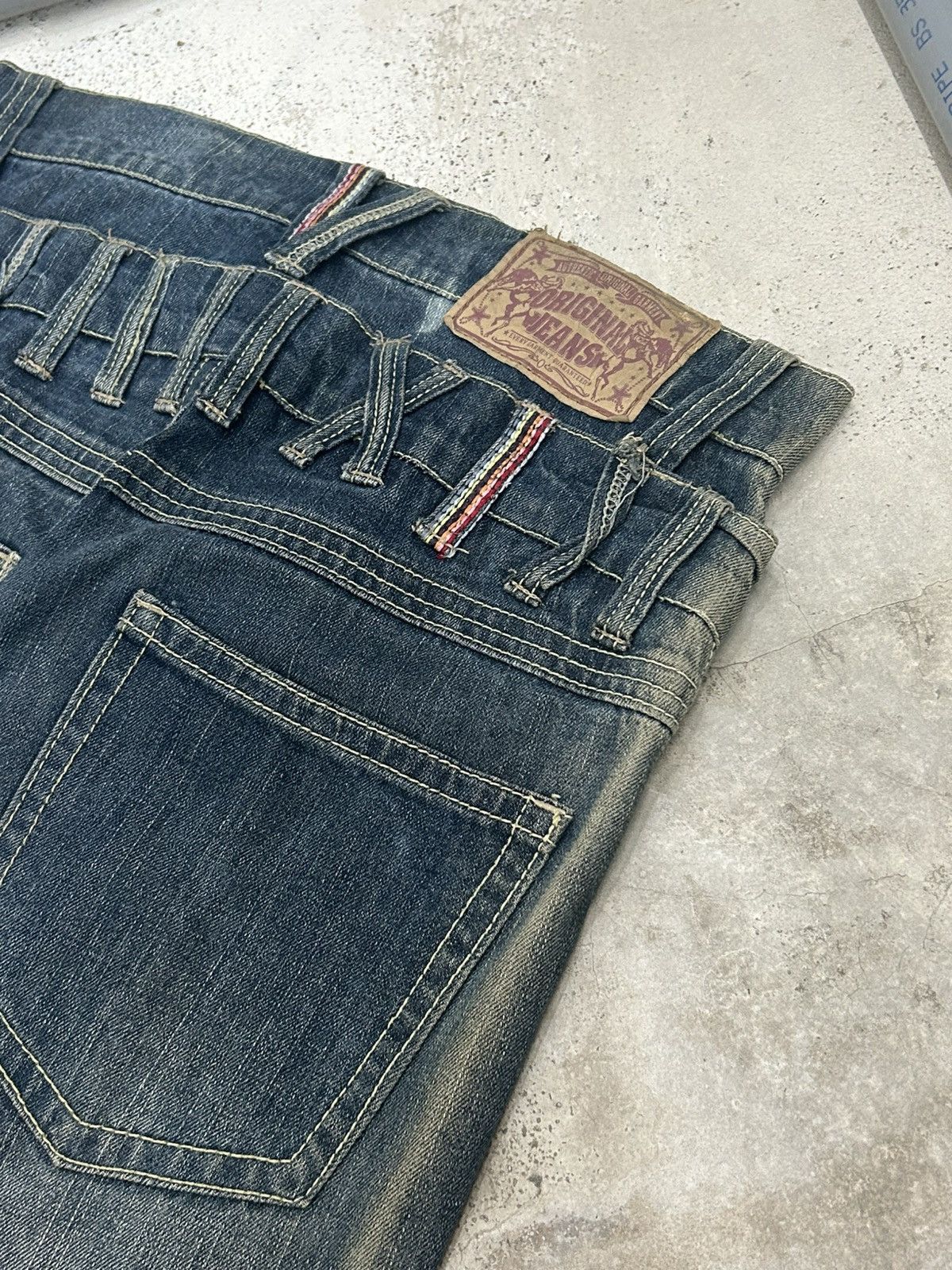 Le Grande Bleu (L.G.B.) Baggy Pants Double Waist Style Original Jeans Brand Size US 31 - 12 Thumbnail