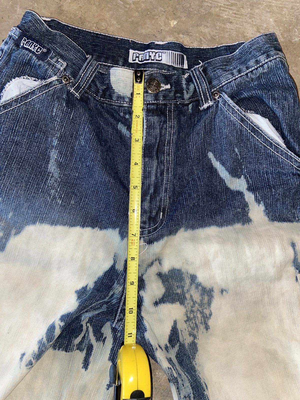 JNCO × Southpole Crazy Acid Washed Vintage Y2K Panyc Hip Hop Denim Jorts NOS Size US 26 / EU 42 - 9 Thumbnail