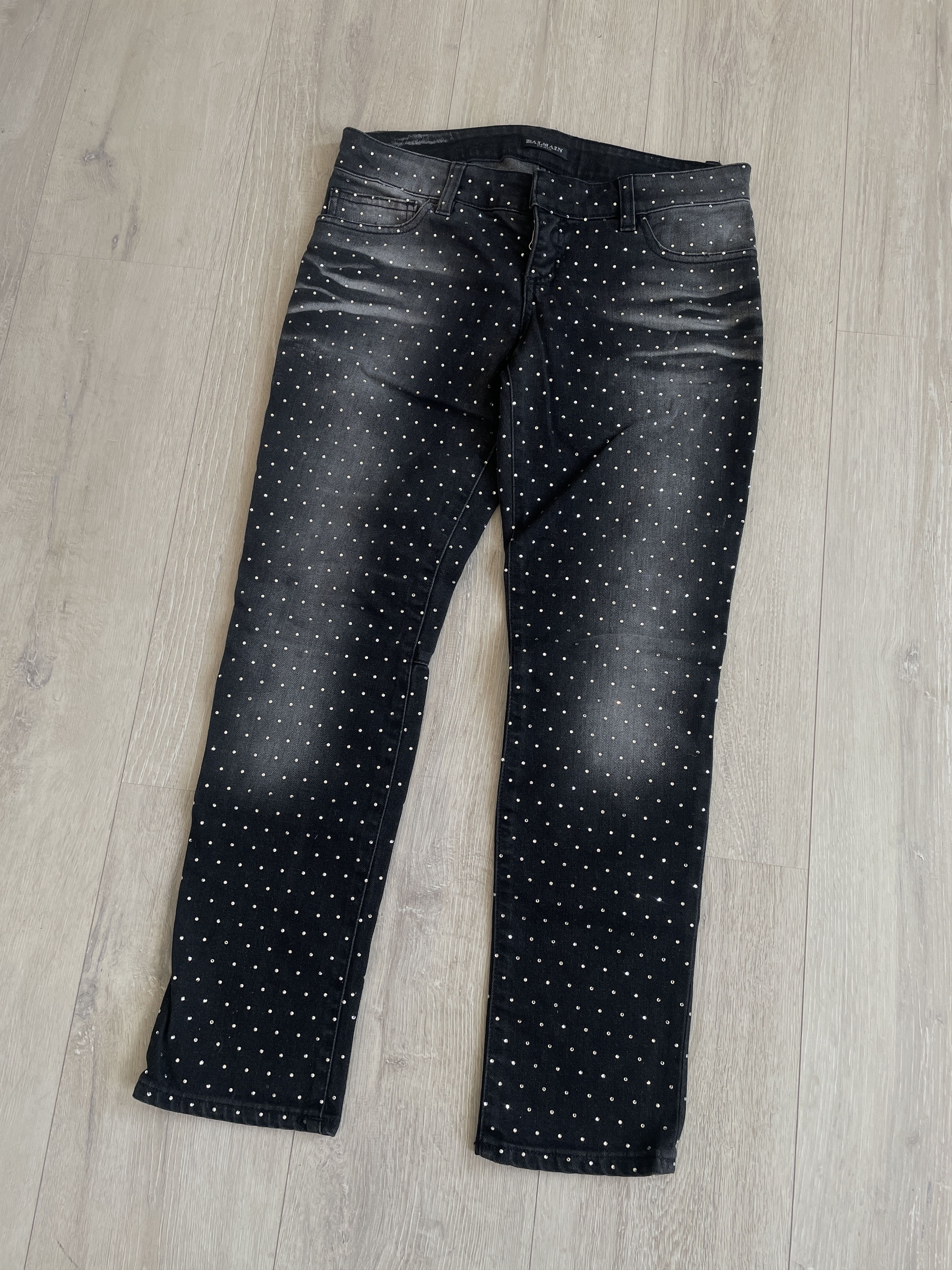Balmain Balmain AW09 crystal runway jeans by Christophe Decarnin Size 27" / US 4 / IT 40 - 1 Thumbnail