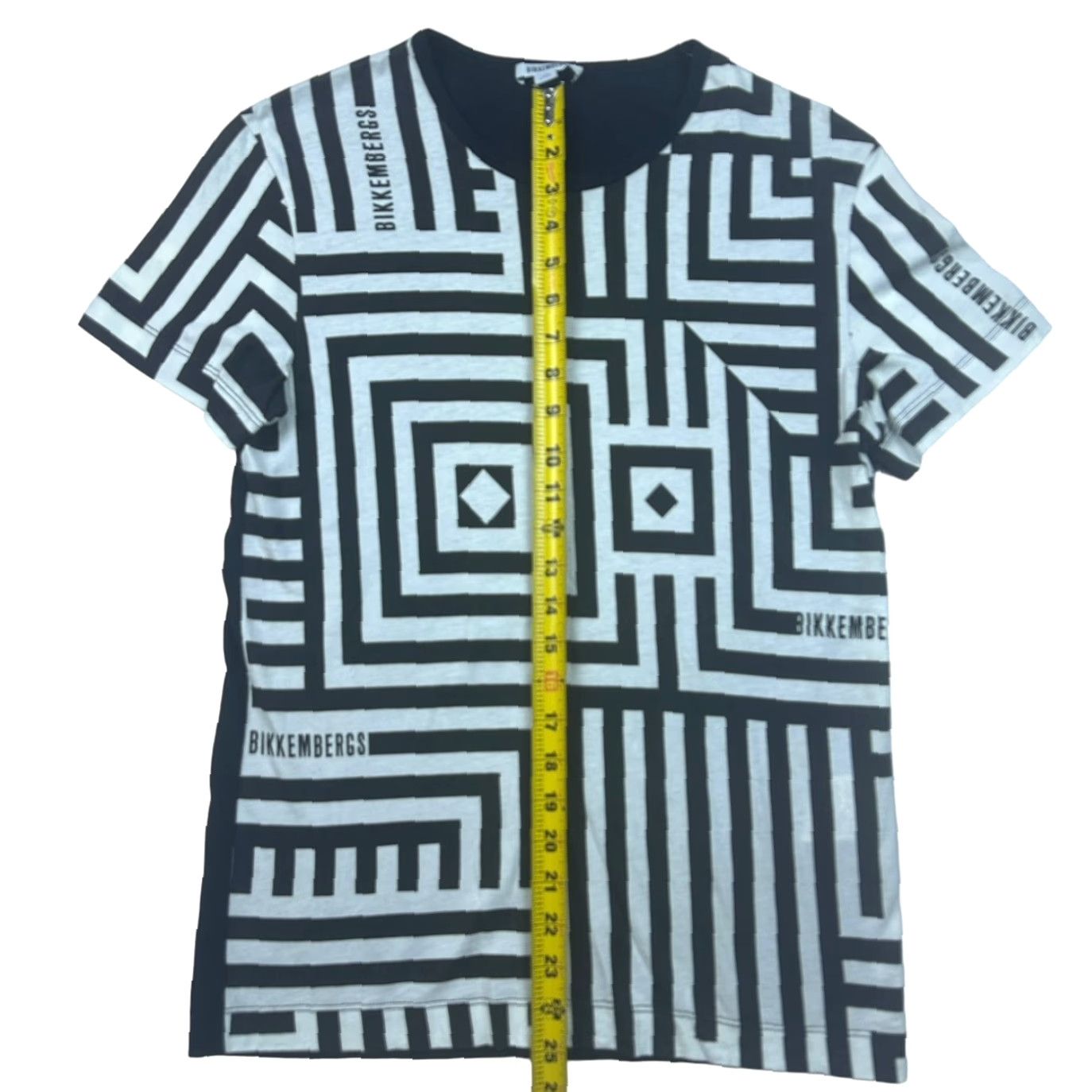 Bikkembergs Shirt Men's Small Black/White Cotton Short Sleeve T-Shirt Italy