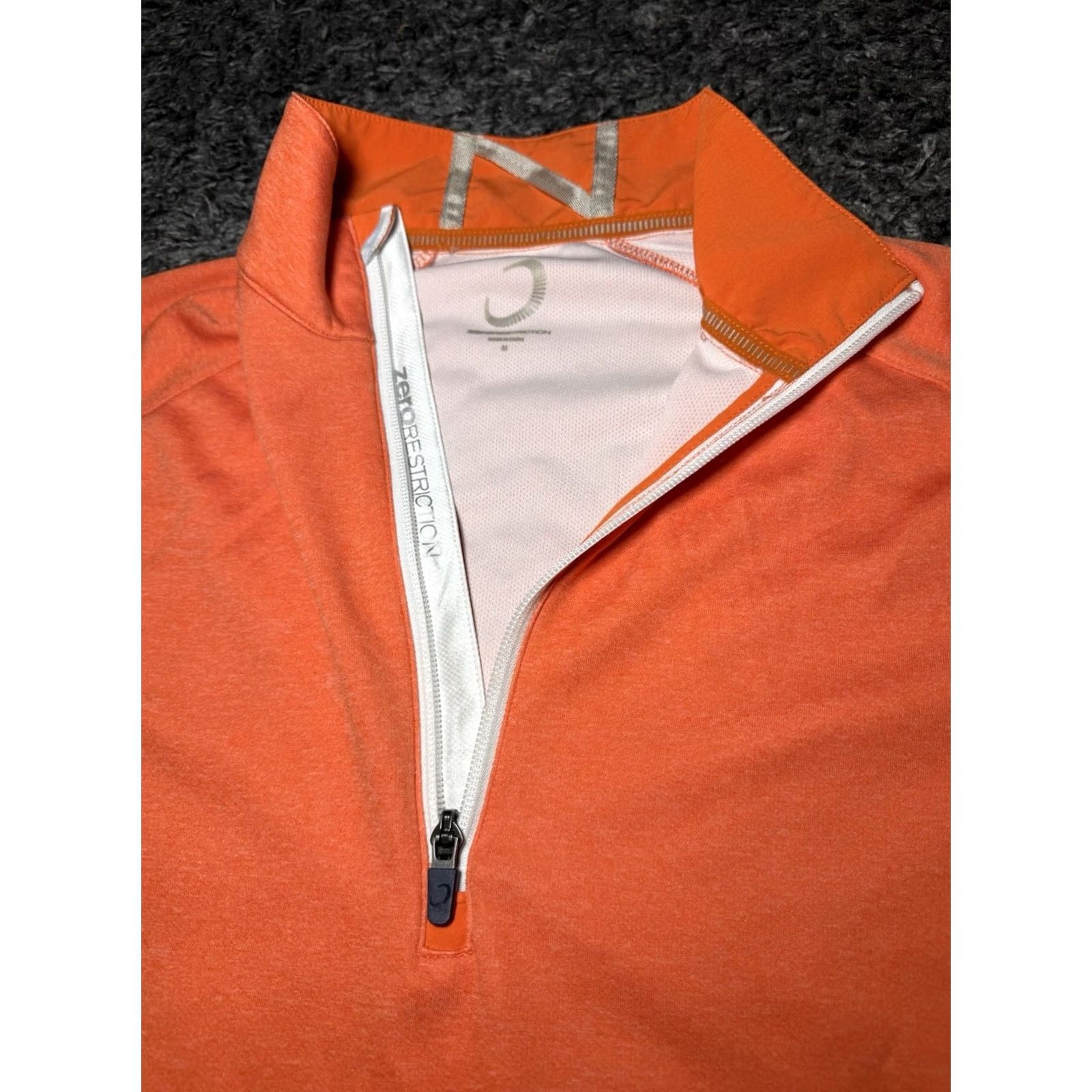 Vintage Zero Restriction Mens Medium Pullover Flame Orange Performance Z425 Half Zip Size US M / EU 48-50 / 2 - 4 Thumbnail