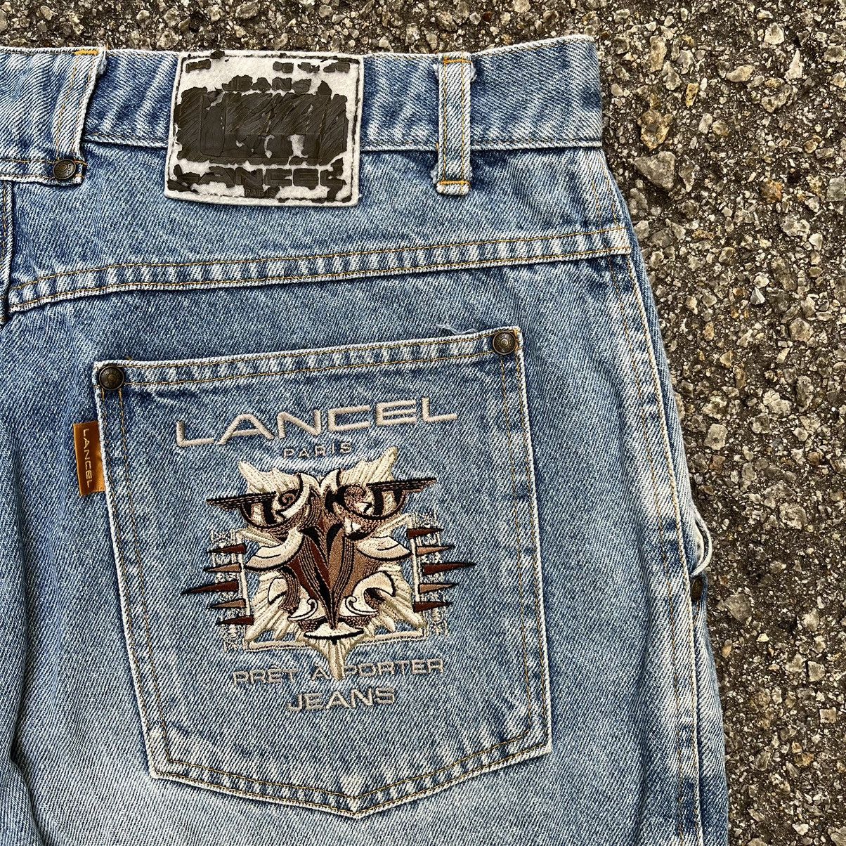 Designer × Lancel Baggy Jeans Lancel Paris Washed Blue Denim Size 32 Size US 32 / EU 48 - 11 Thumbnail