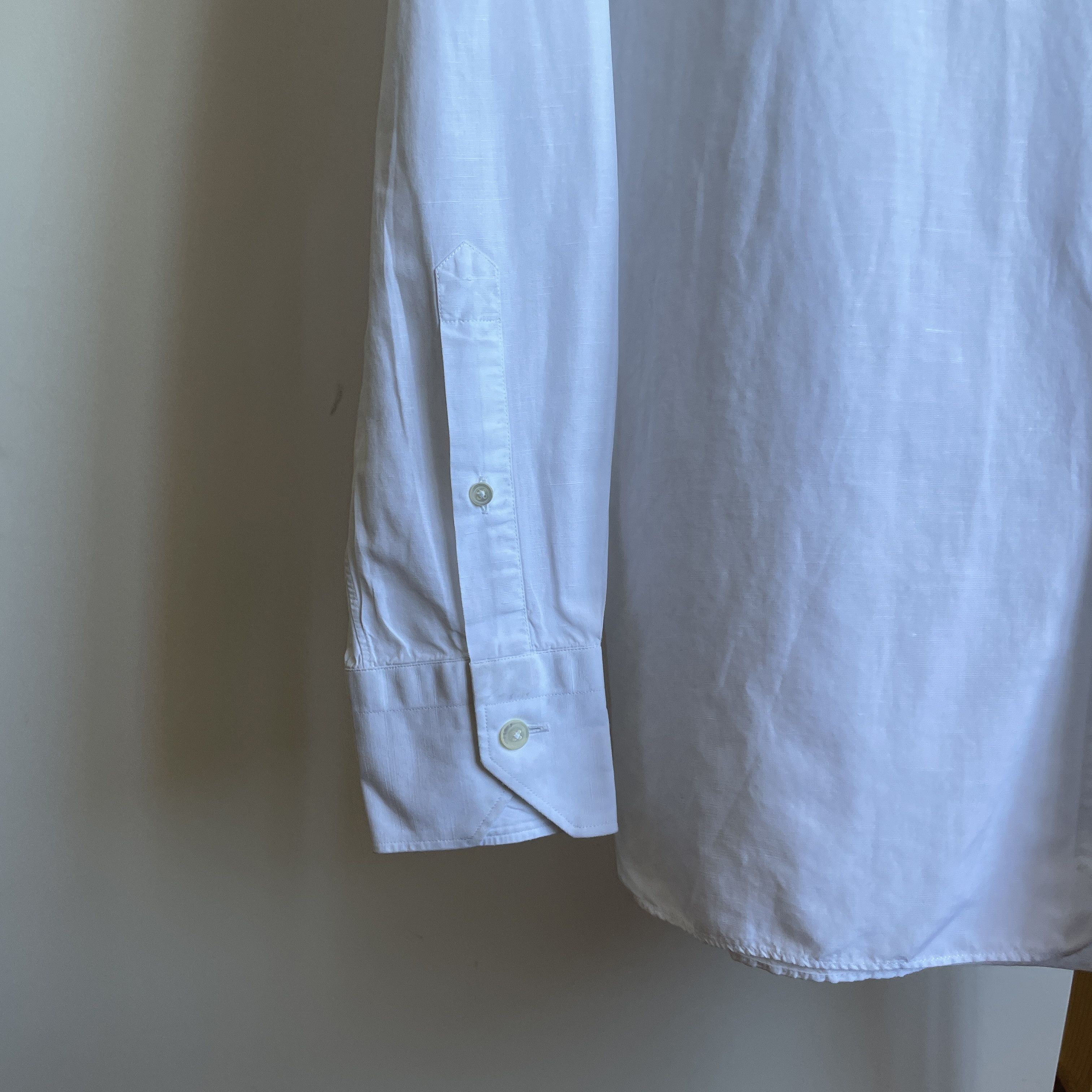 Ermenegildo Zegna Ermenegildo Zegna Cotton/Linen Slim Fit Dress Shirt Size 41 Size 38R - 4 Thumbnail